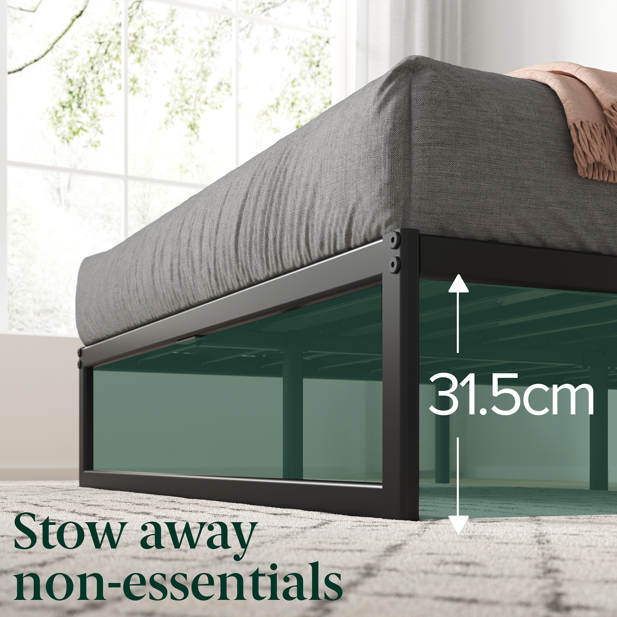 Bed Frame Queen Double Single King Mattress Base Metal Platform Zinus QuickLock - Picture 15 of 26