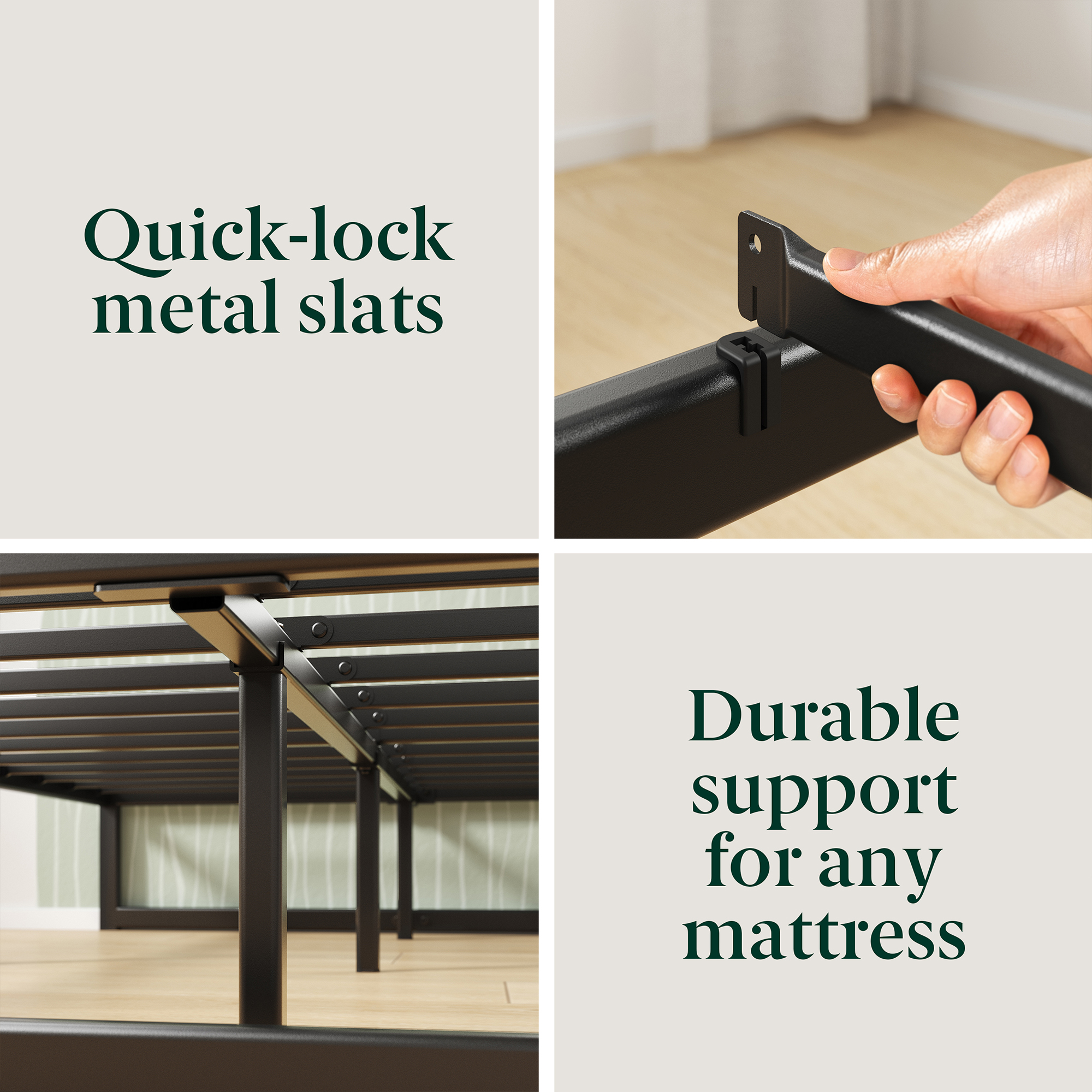 Bed Frame Queen Double Single King Mattress Base Metal Platform Zinus QuickLock - Picture 18 of 26