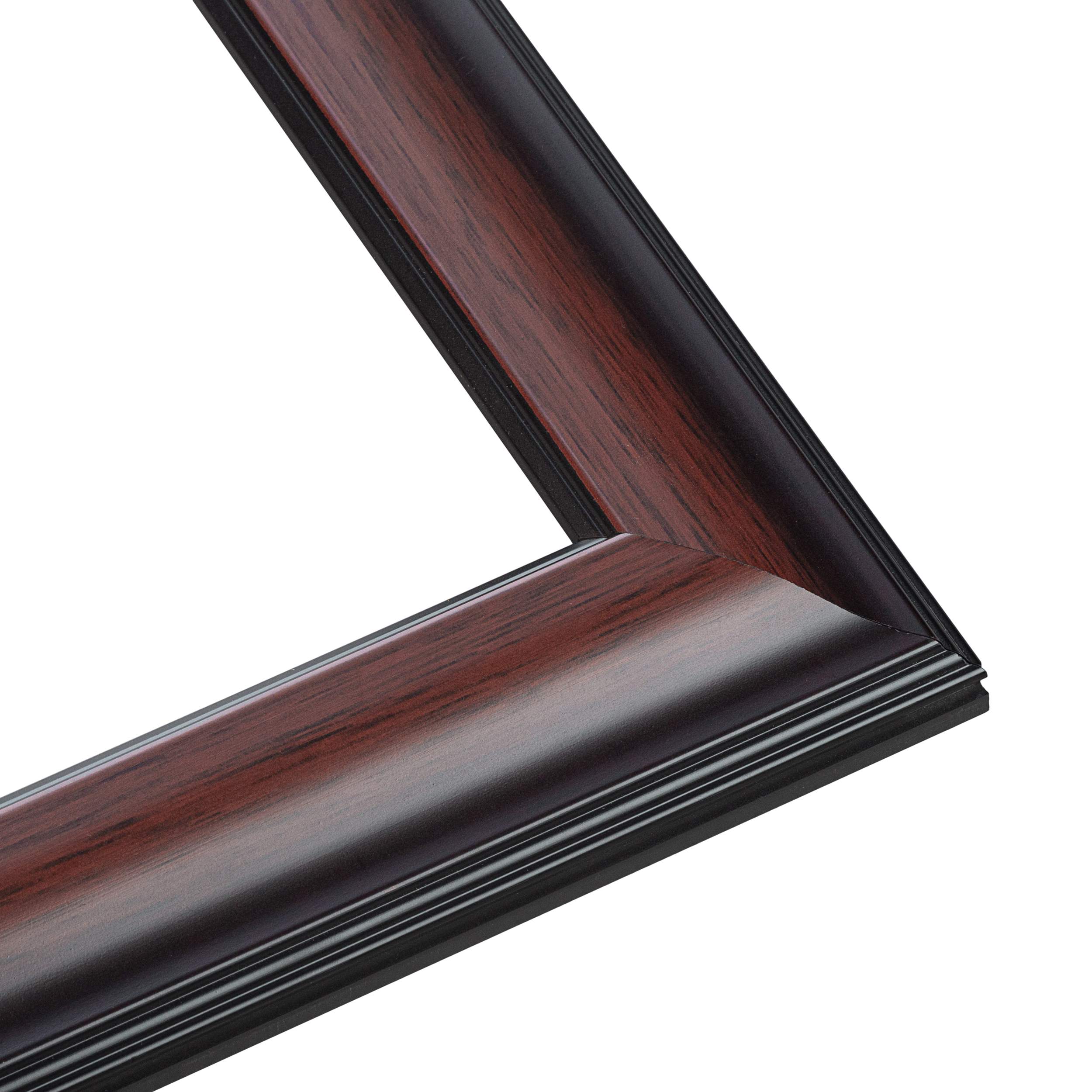 Linear Brown Frame – UV Acrylic, Backing Board, Hanging Hardware Included
