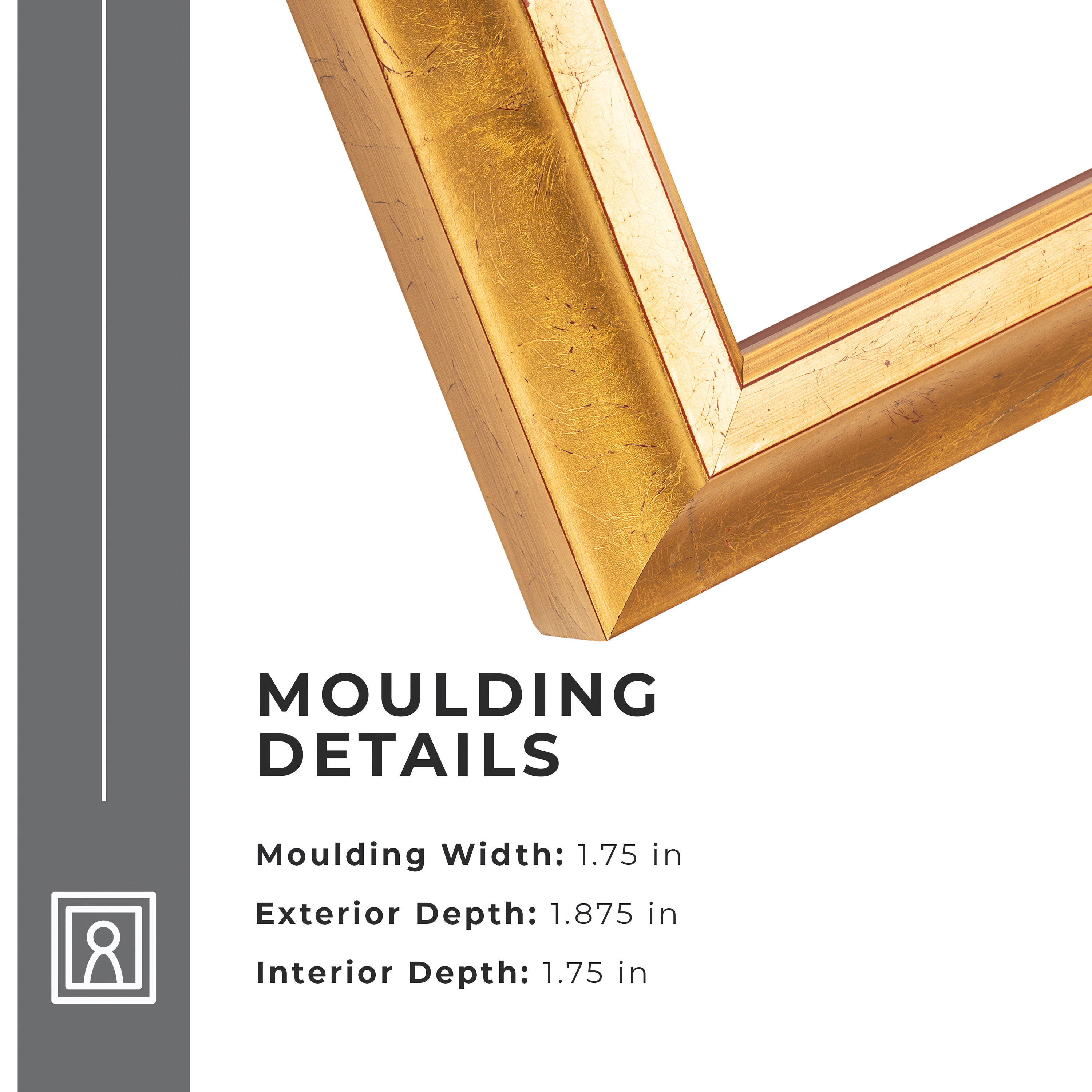 Shadow Box 1.75" Deep Gold Picture Frame - UV Acrylic,Backing, Hanging Hardware - Picture 7 of 305