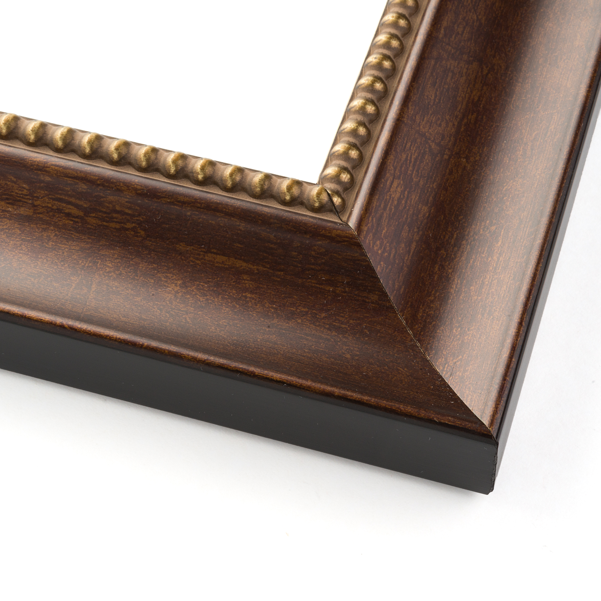 Square Traditional Brown Picture Frame – UV Acrylic, Backing, Hanging Hardware