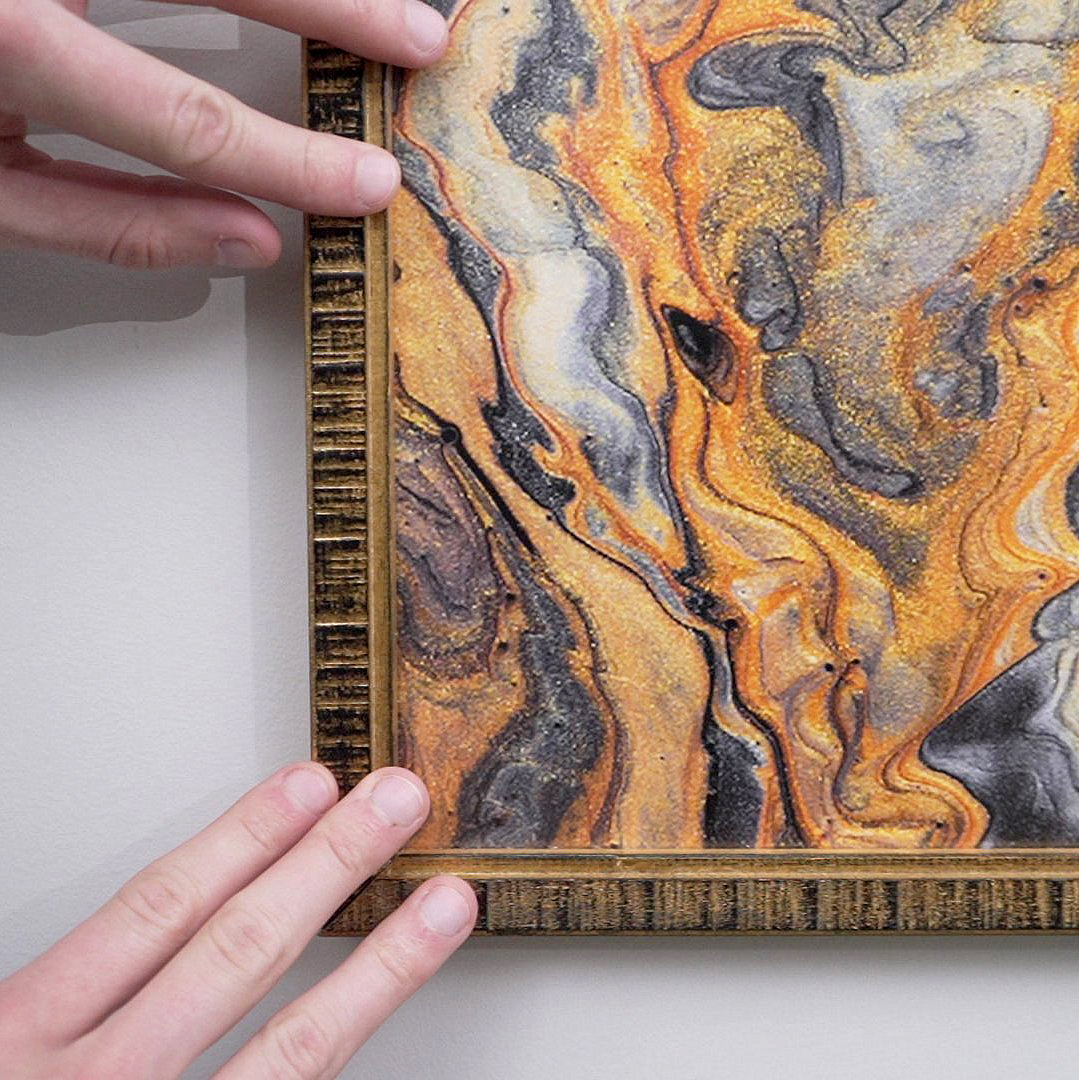 6x9 Frame Gold Kingsley Distressed Solid Wood Picture Frame Width 0.75 Inches | - Picture 2 of 9