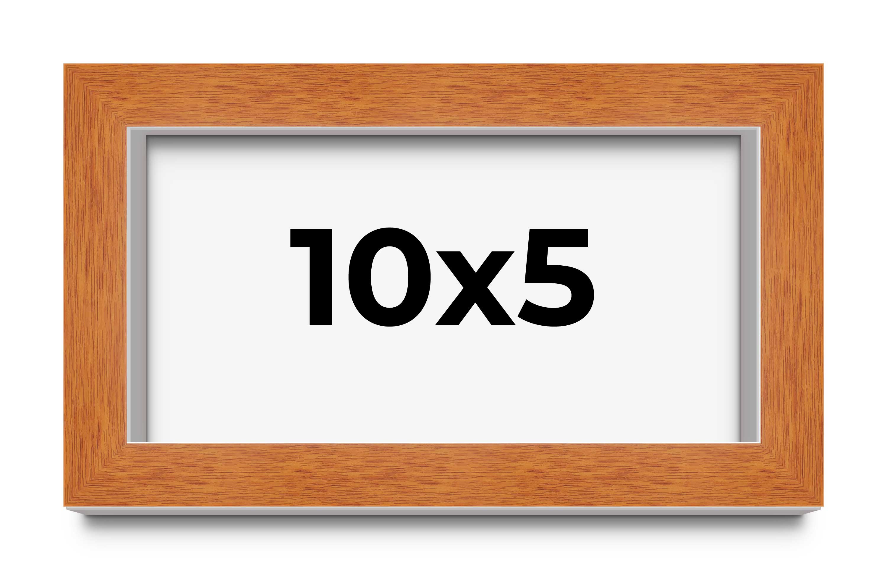 10×5 IN Shadow Box Frame Brown | 0.875 Inches Deep Real Wood Contemporary Shadow