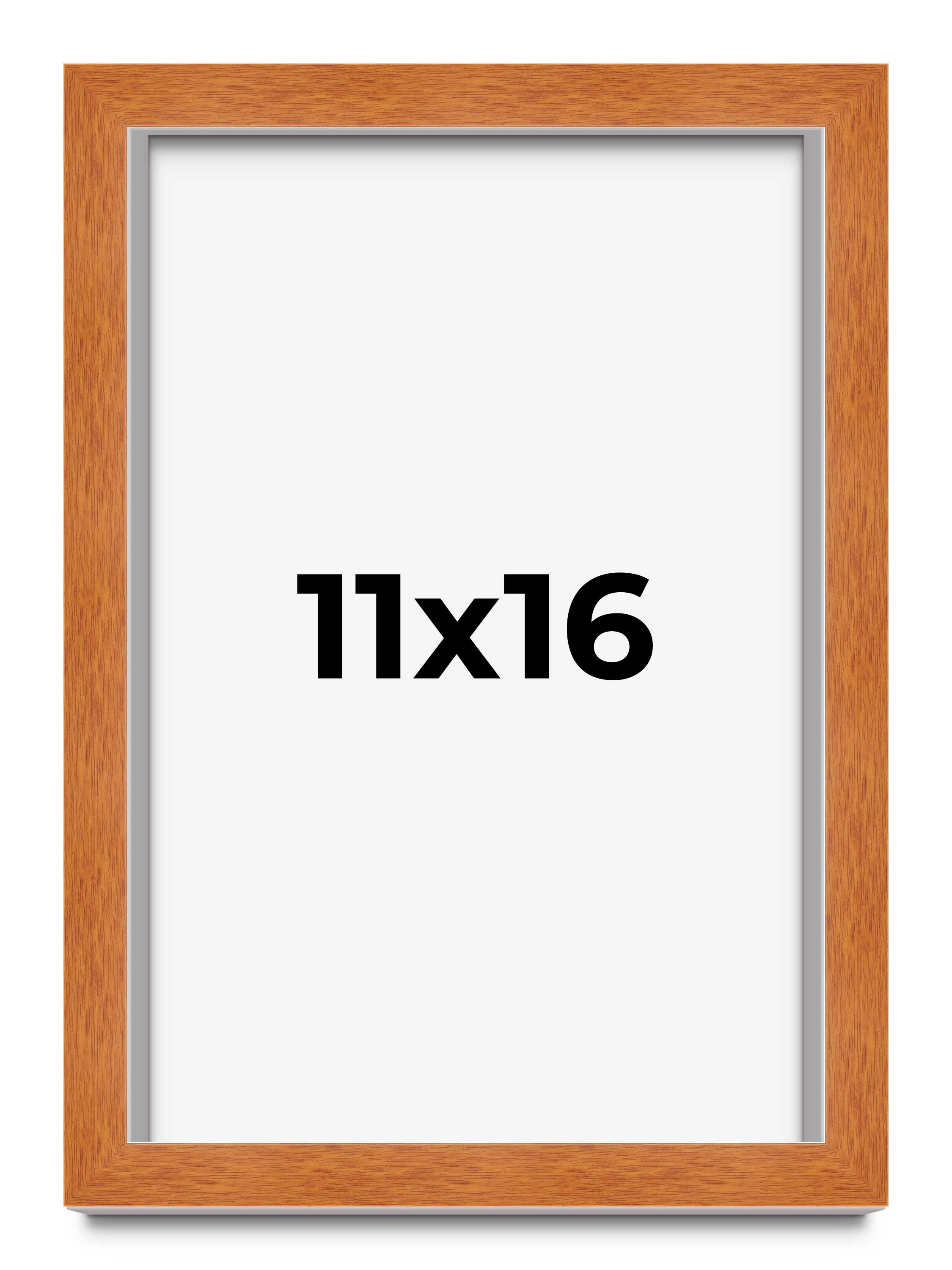 11×16 Shadow Box Frame Brown | 0.875 Inches Deep Real Wood Contemporary Shadowbo