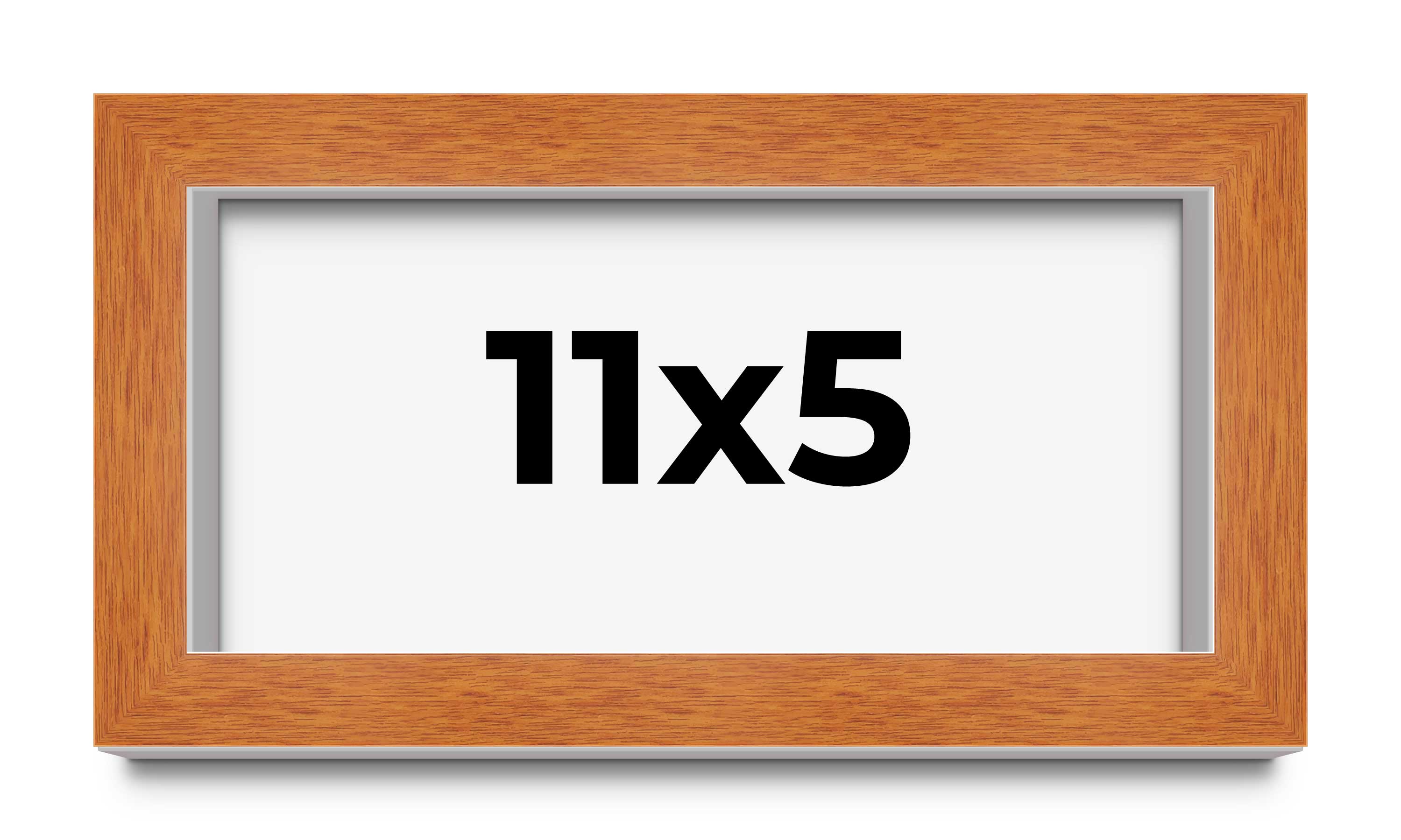 11×5 IN Shadow Box Frame Brown | 0.875 Inches Deep Real Wood Contemporary Shadow