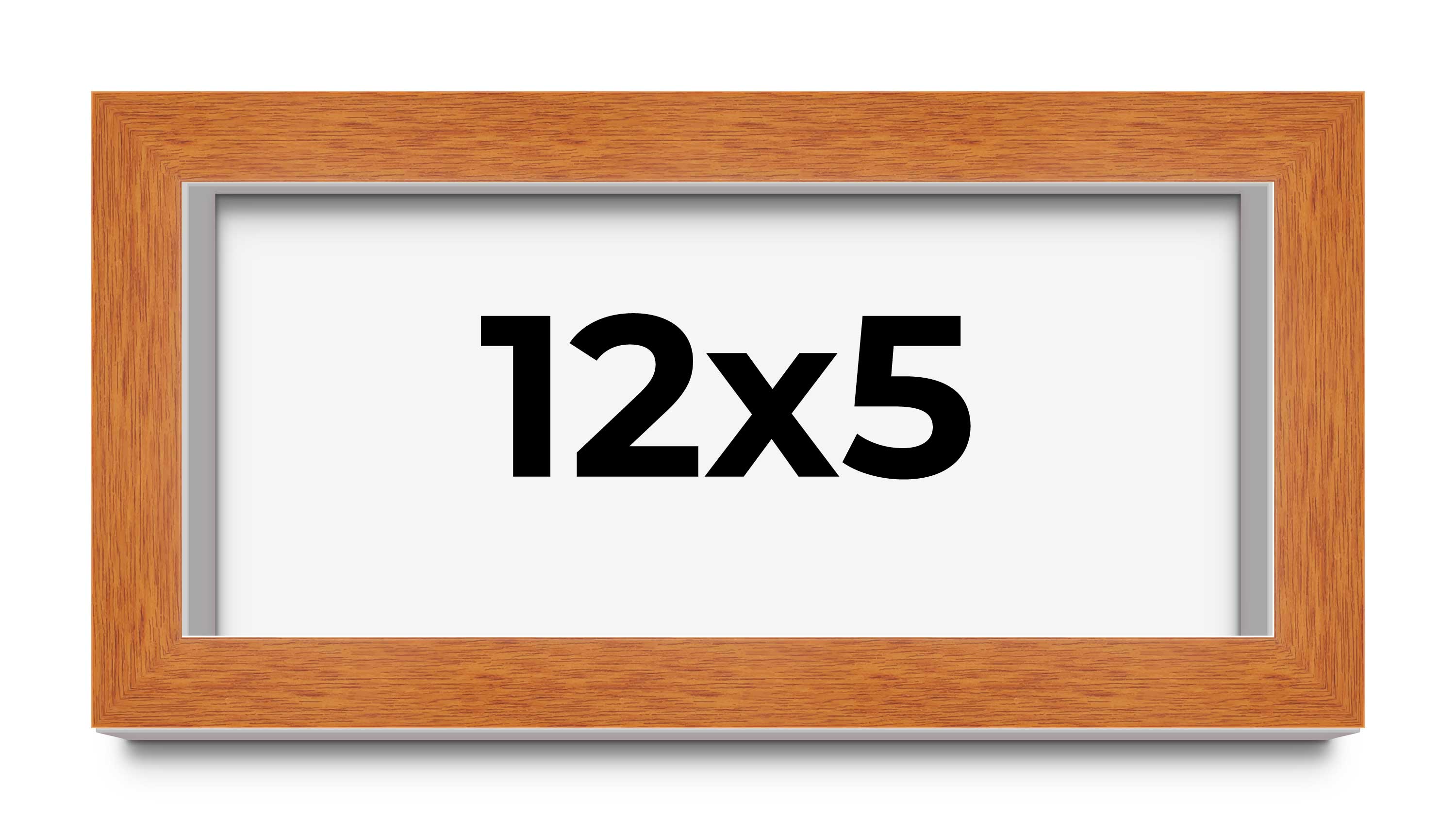 12×5 IN Shadow Box Frame Brown | 0.875 Inches Deep Real Wood Contemporary Shadow