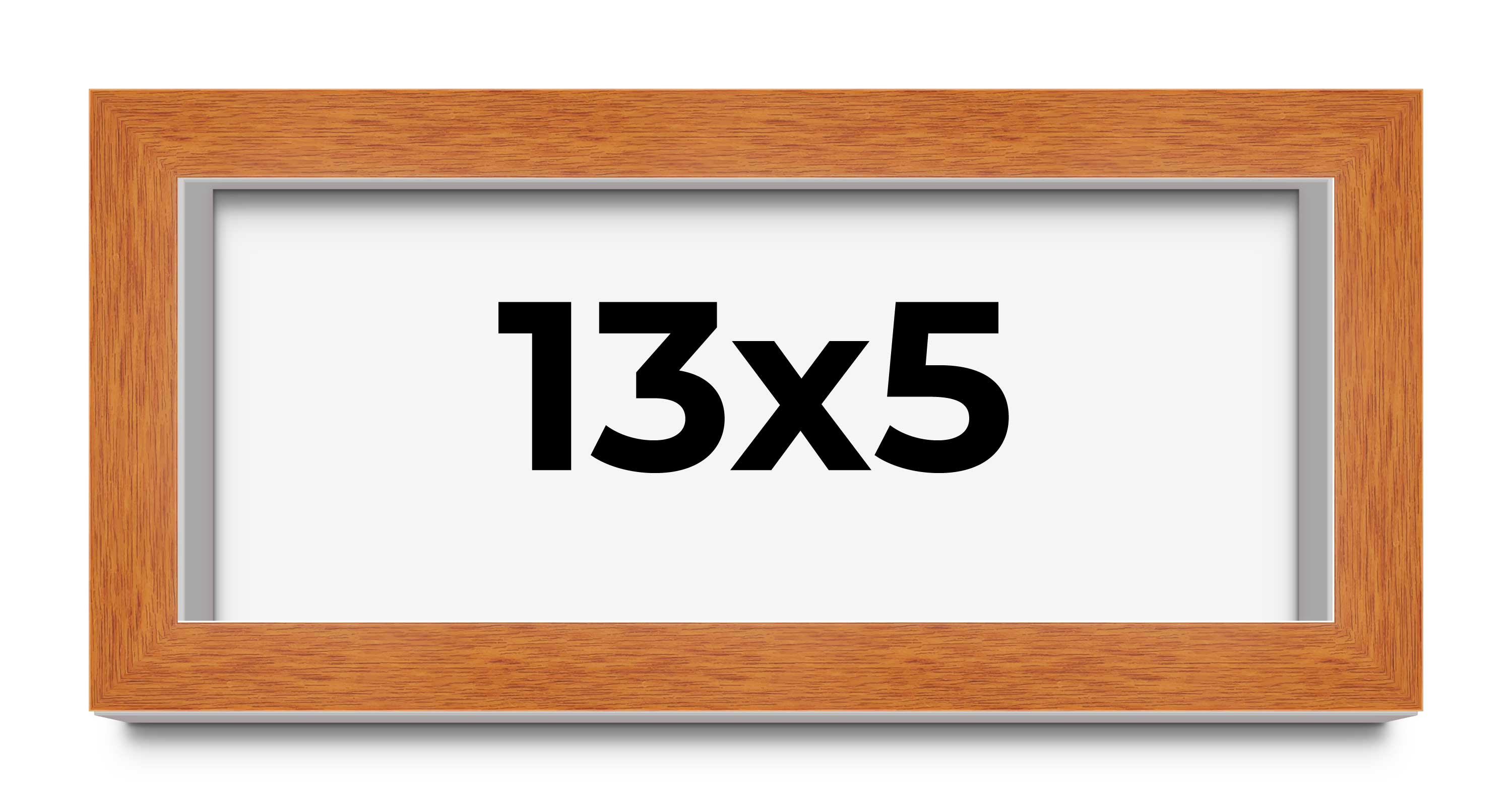 13×5 IN Shadow Box Frame Brown | 0.875 Inches Deep Real Wood Contemporary Shadow