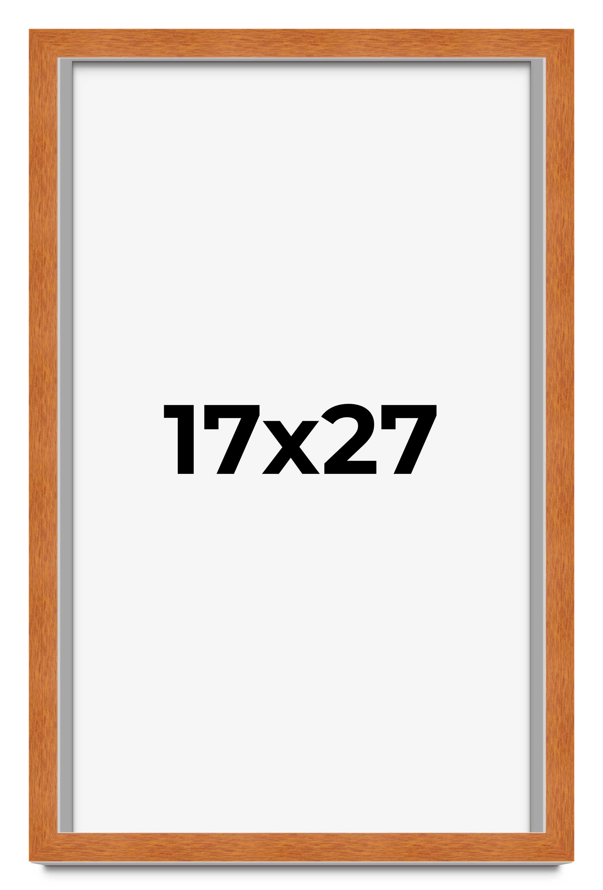 17x27 Shadow Box Frame Brown | 0.875 Inches Deep Real Wood Contemporary ...