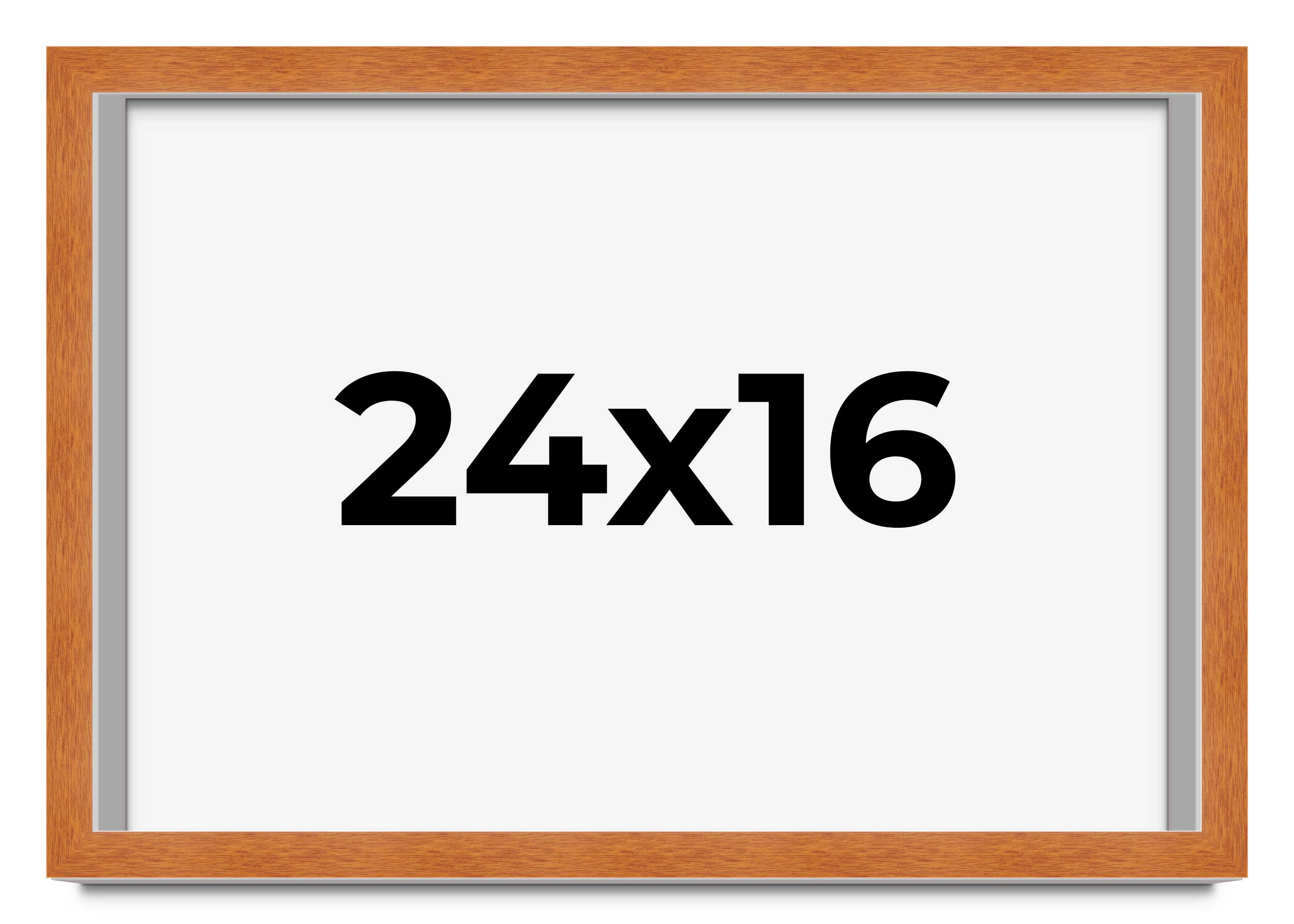 24x16 Shadow Box Frame Brown | 0.875 Inches Deep Real Wood Contemporary Shadowbo - Picture 1 of 6