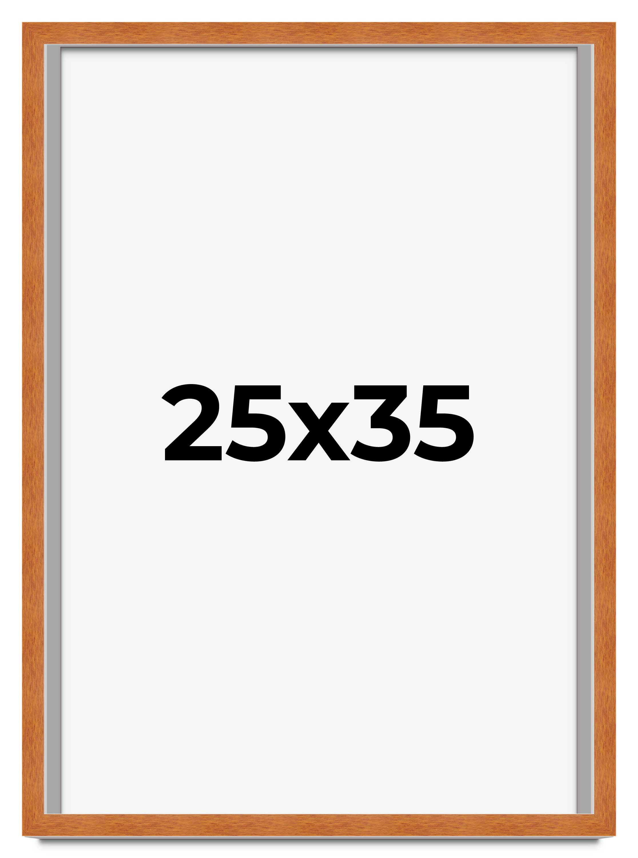 25x35 Shadow Box Frame Brown | 0.875 Inches Deep Real Wood Contemporary Shadowbo