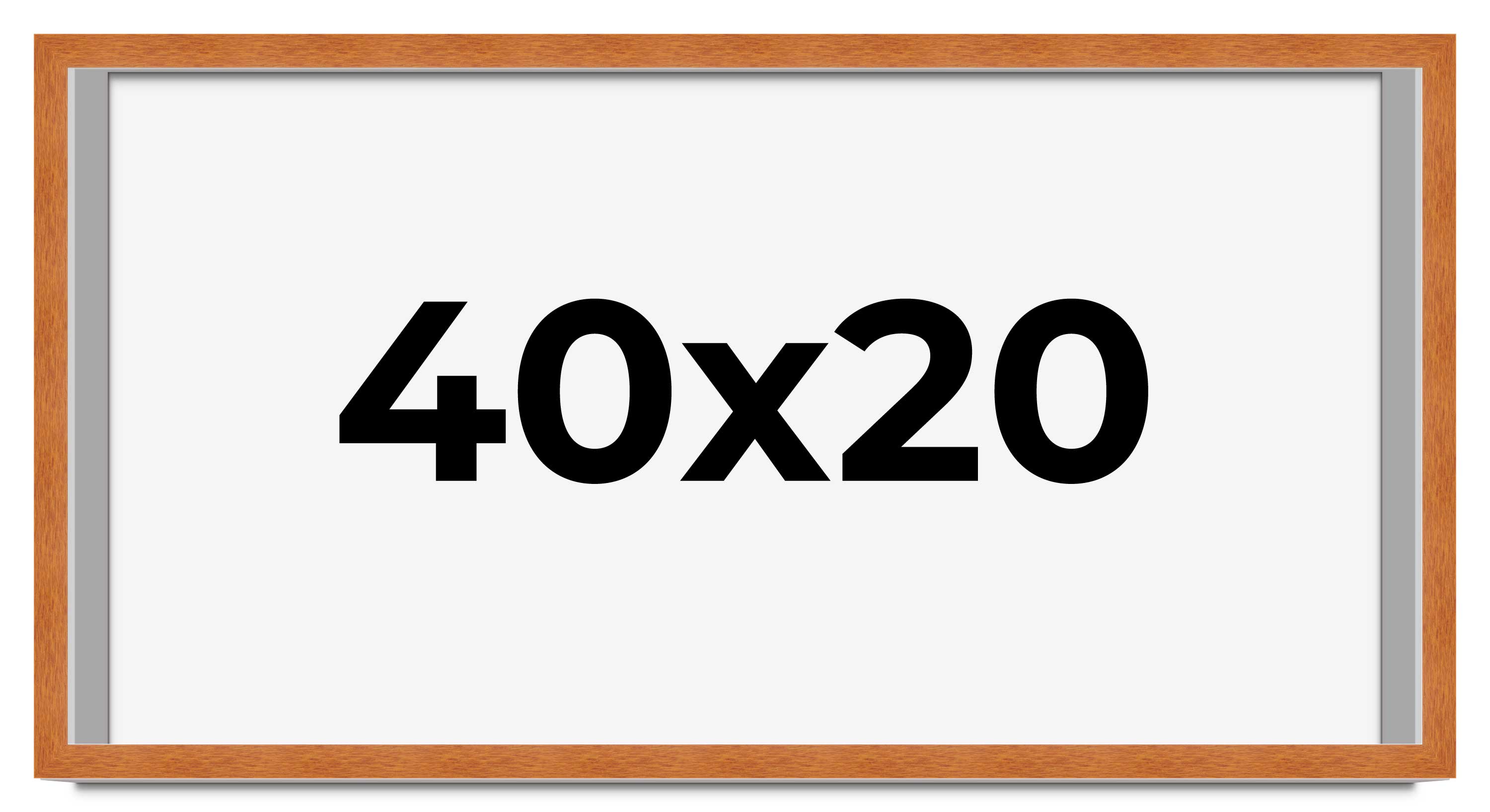 40×20 Shadow Box Frame Brown | 0.875 Inches Deep Real Wood Contemporary Shadowbo