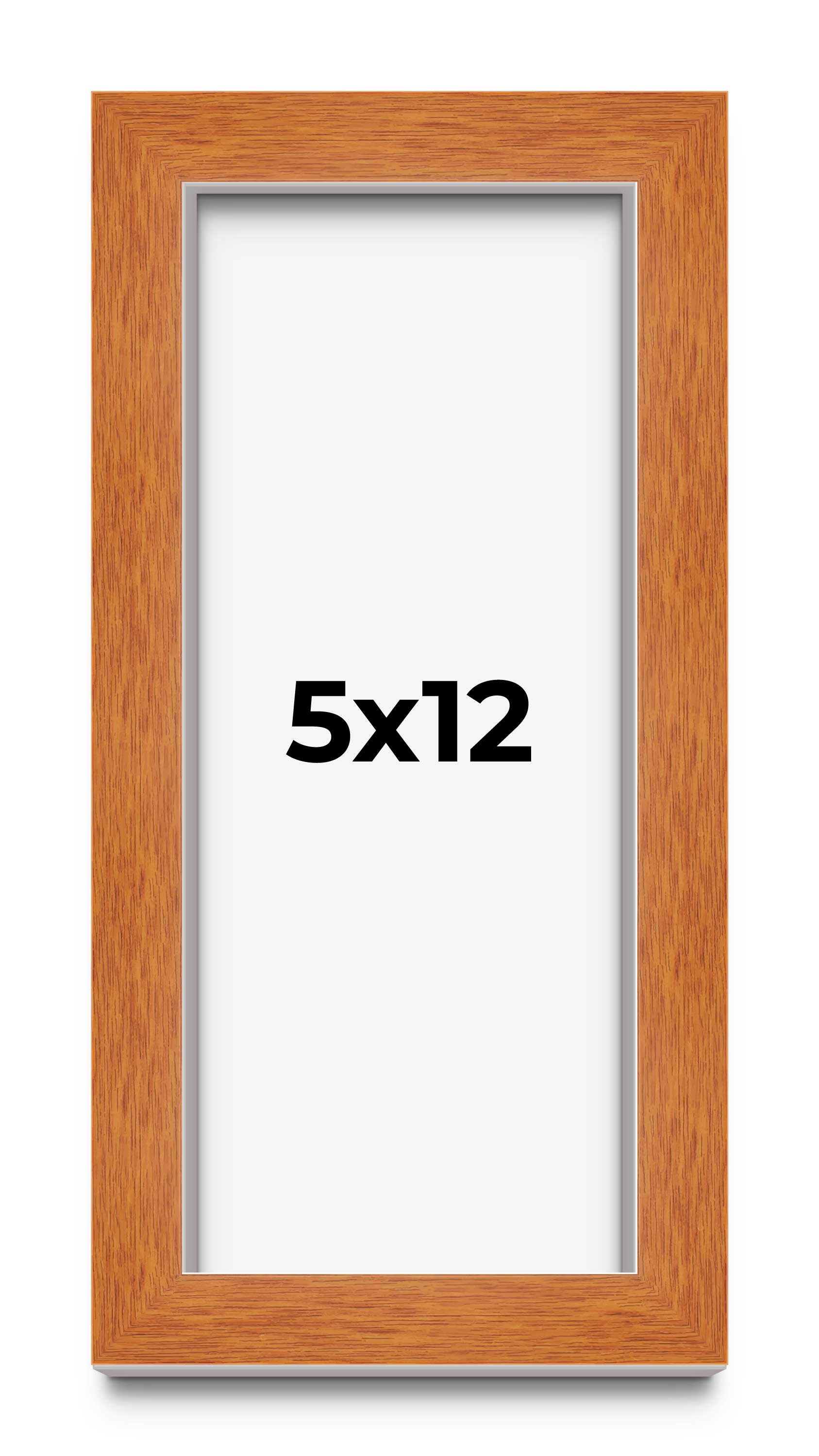 5×12 IN Shadow Box Frame Brown | 0.875 Inches Deep Real Wood Contemporary Shadow