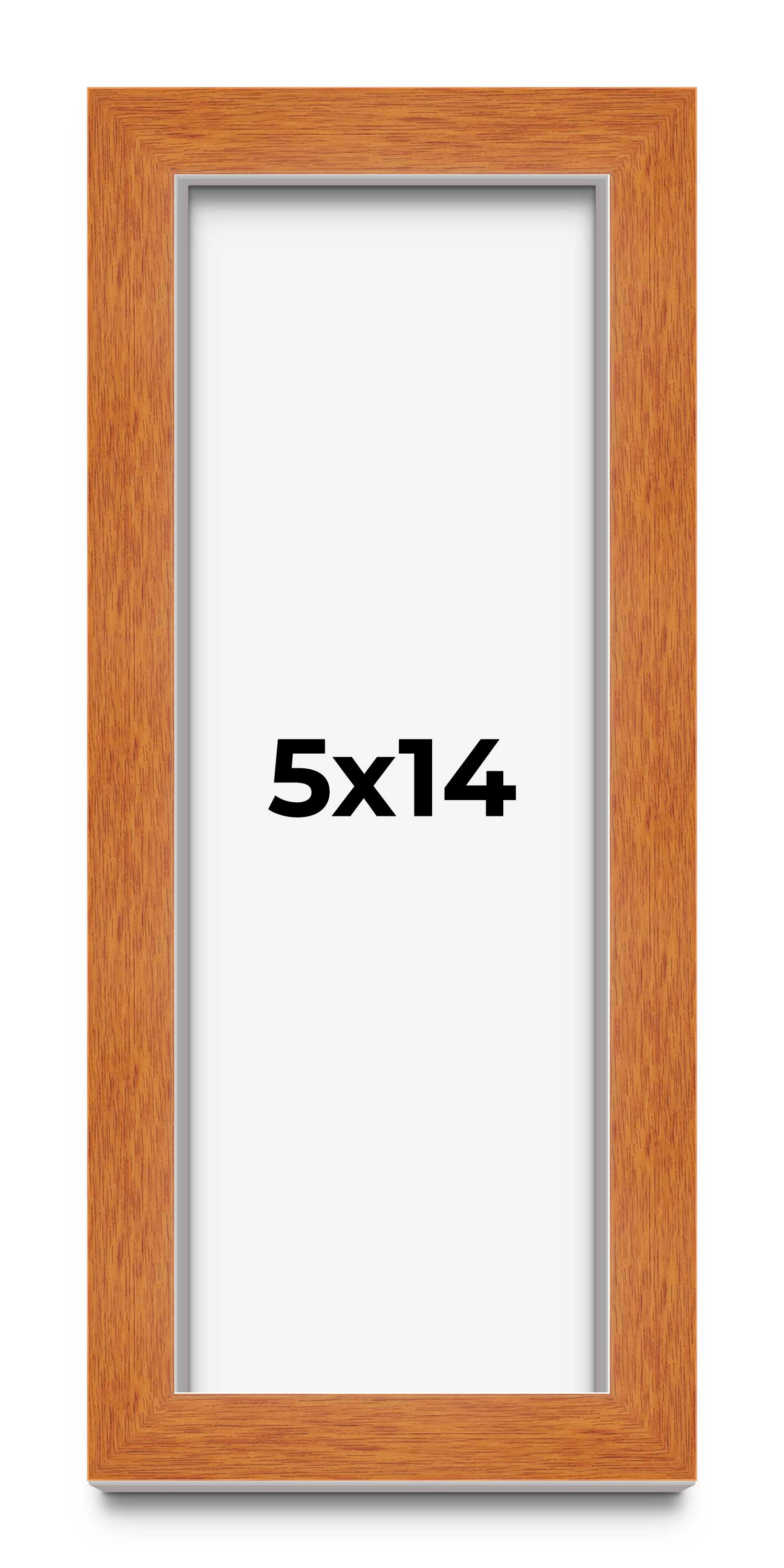 5×14 IN Shadow Box Frame Brown | 0.875 Inches Deep Real Wood Contemporary Shadow