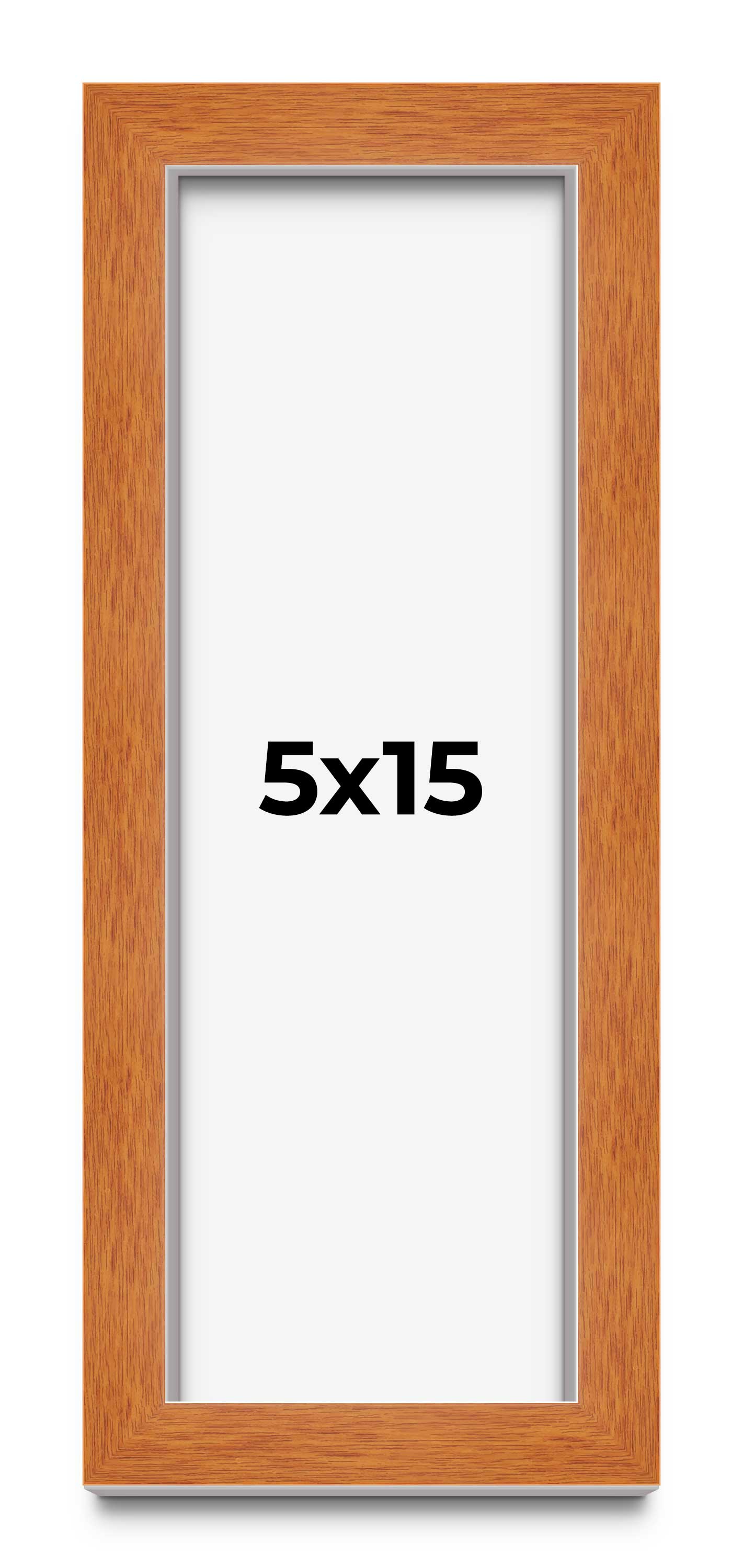 5×15 IN Shadow Box Frame Brown | 0.875 Inches Deep Real Wood Contemporary Shadow