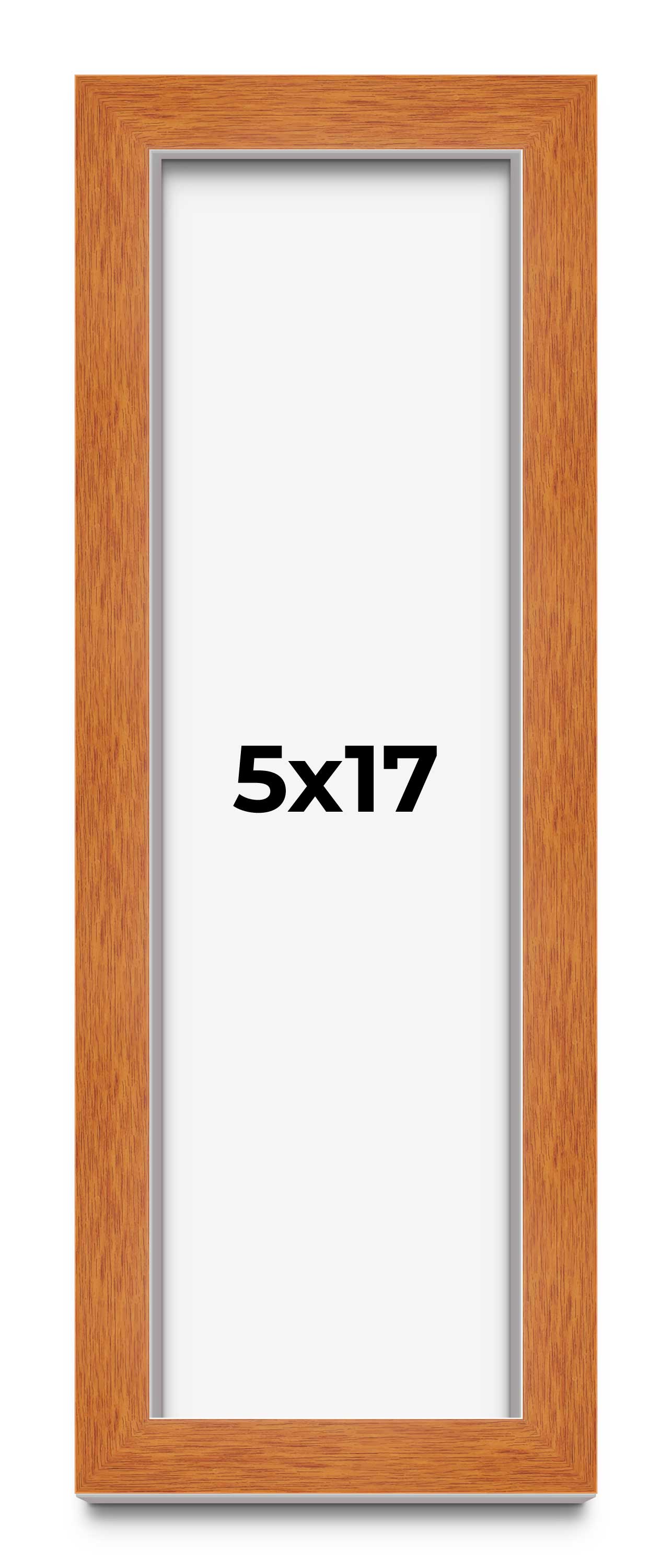 5×17 IN Shadow Box Frame Brown | 0.875 Inches Deep Real Wood Contemporary Shadow