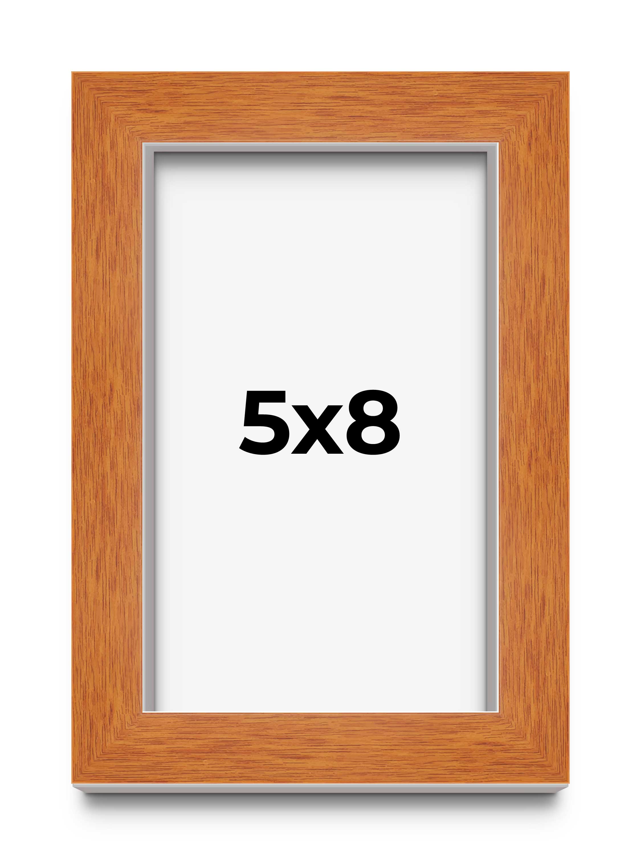5×8 IN Shadow Box Frame Brown | 0.875 Inches Deep Real Wood Contemporary Shadowb
