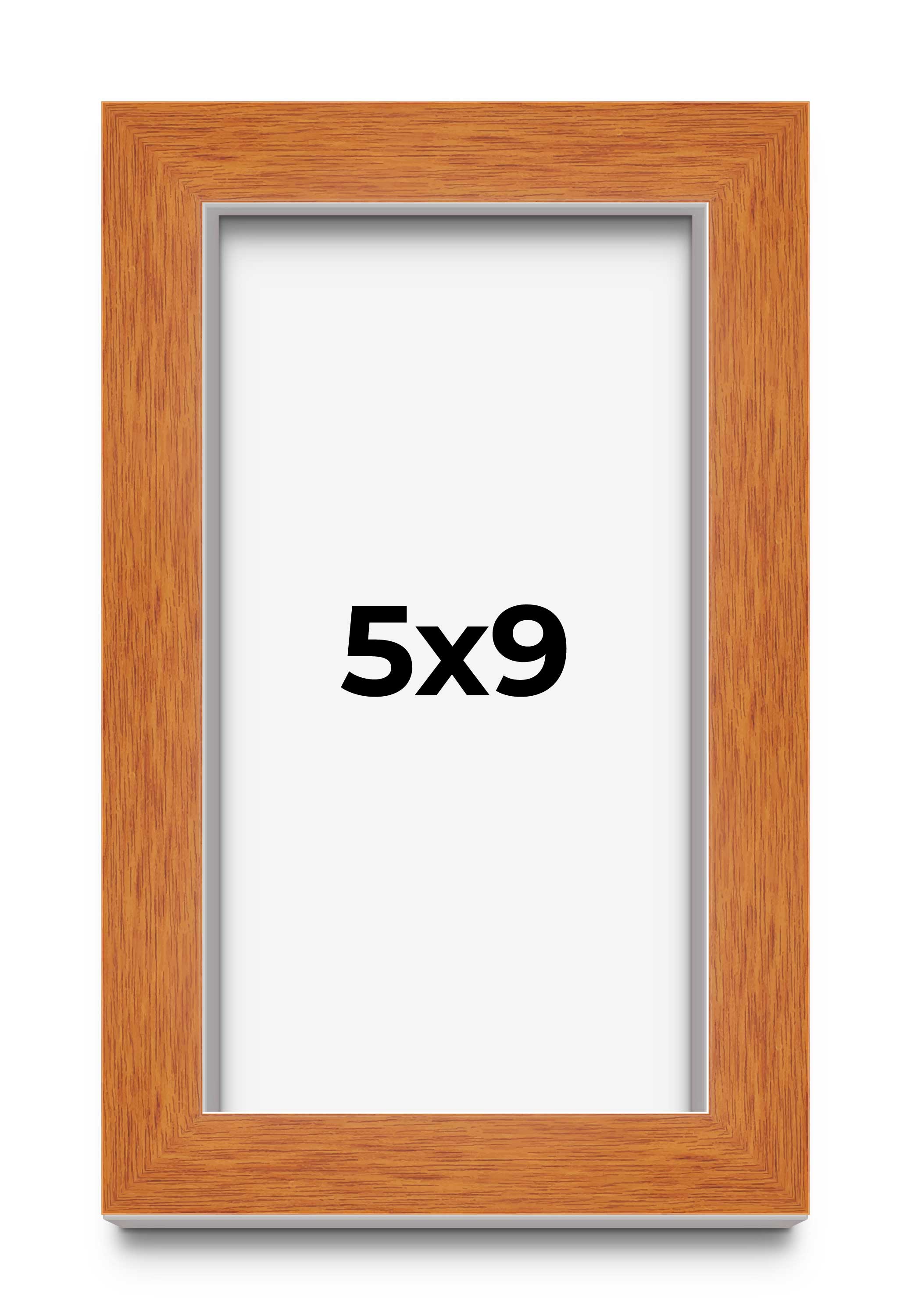 5×9 IN Shadow Box Frame Brown | 0.875 Inches Deep Real Wood Contemporary Shadowb