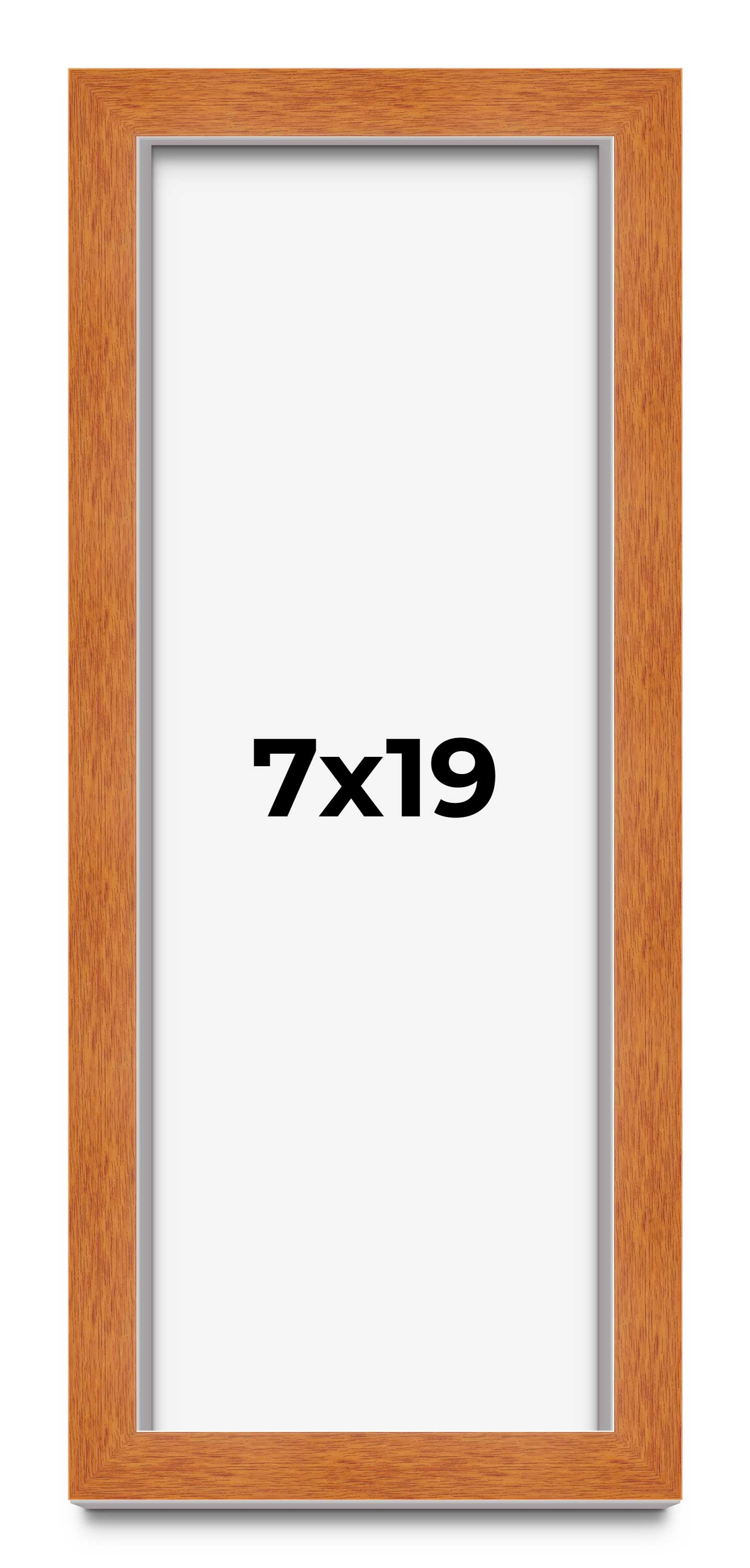 7×19 Shadow Box Frame Brown | 0.875 Inches Deep Real Wood Contemporary Shadowbox