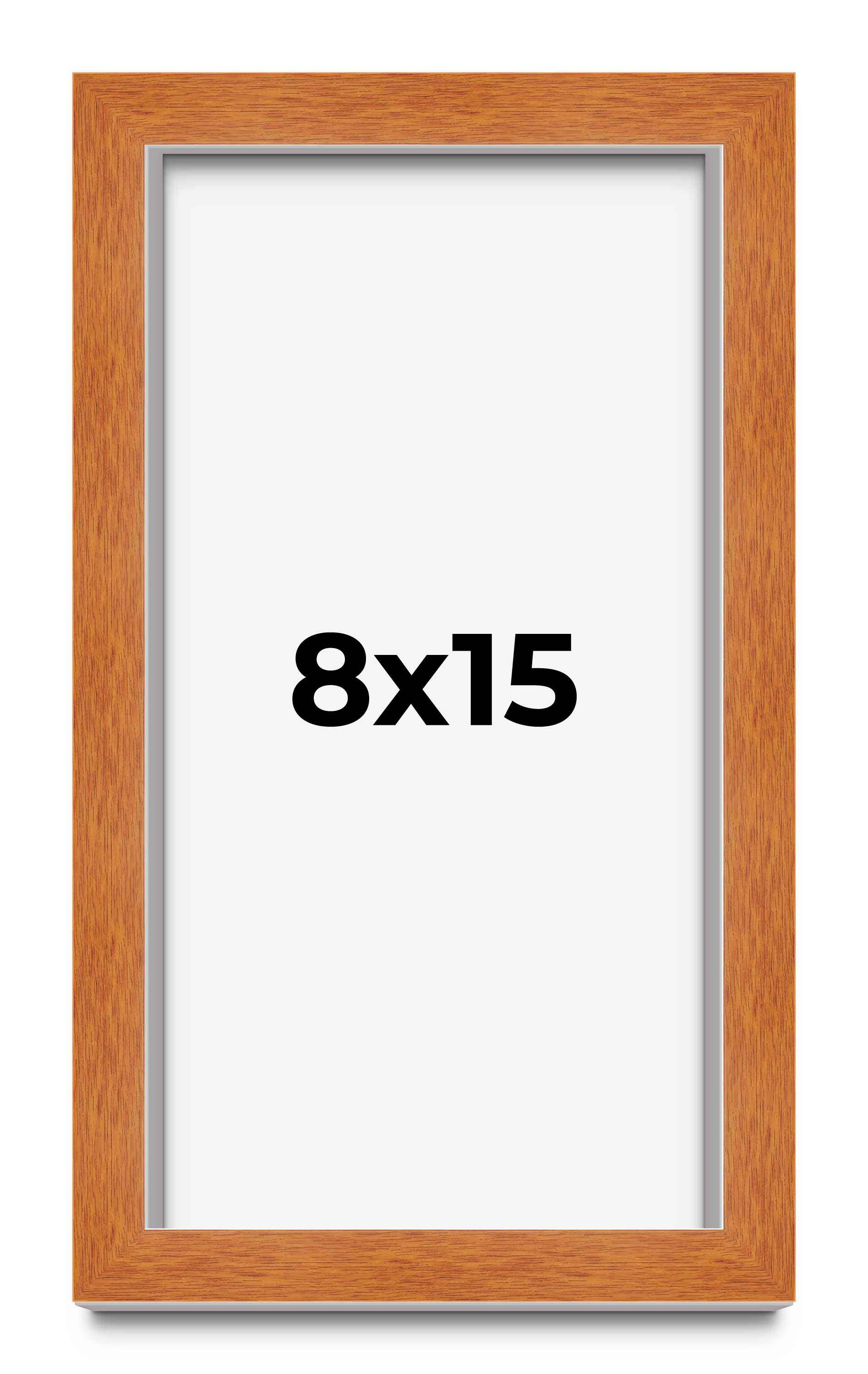 8×15 Shadow Box Frame Brown | 0.875 Inches Deep Real Wood Contemporary Shadowbox