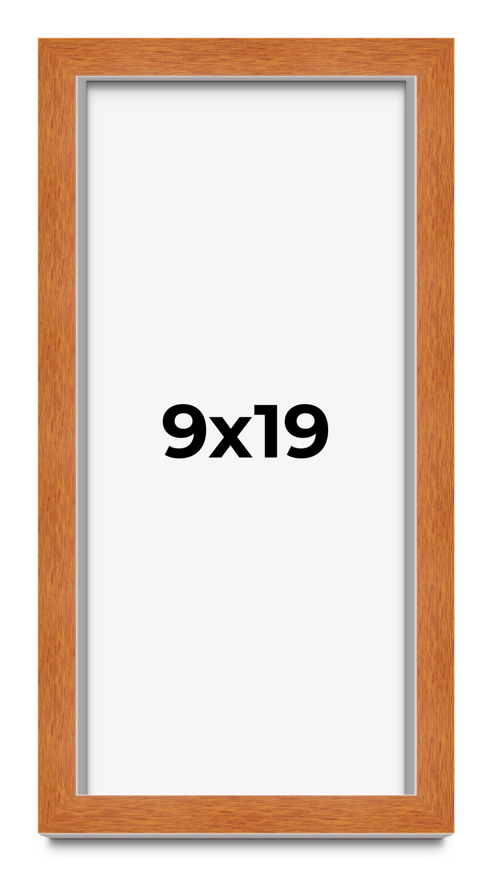 9×19 Shadow Box Frame Brown | 0.875 Inches Deep Real Wood Contemporary Shadowbox