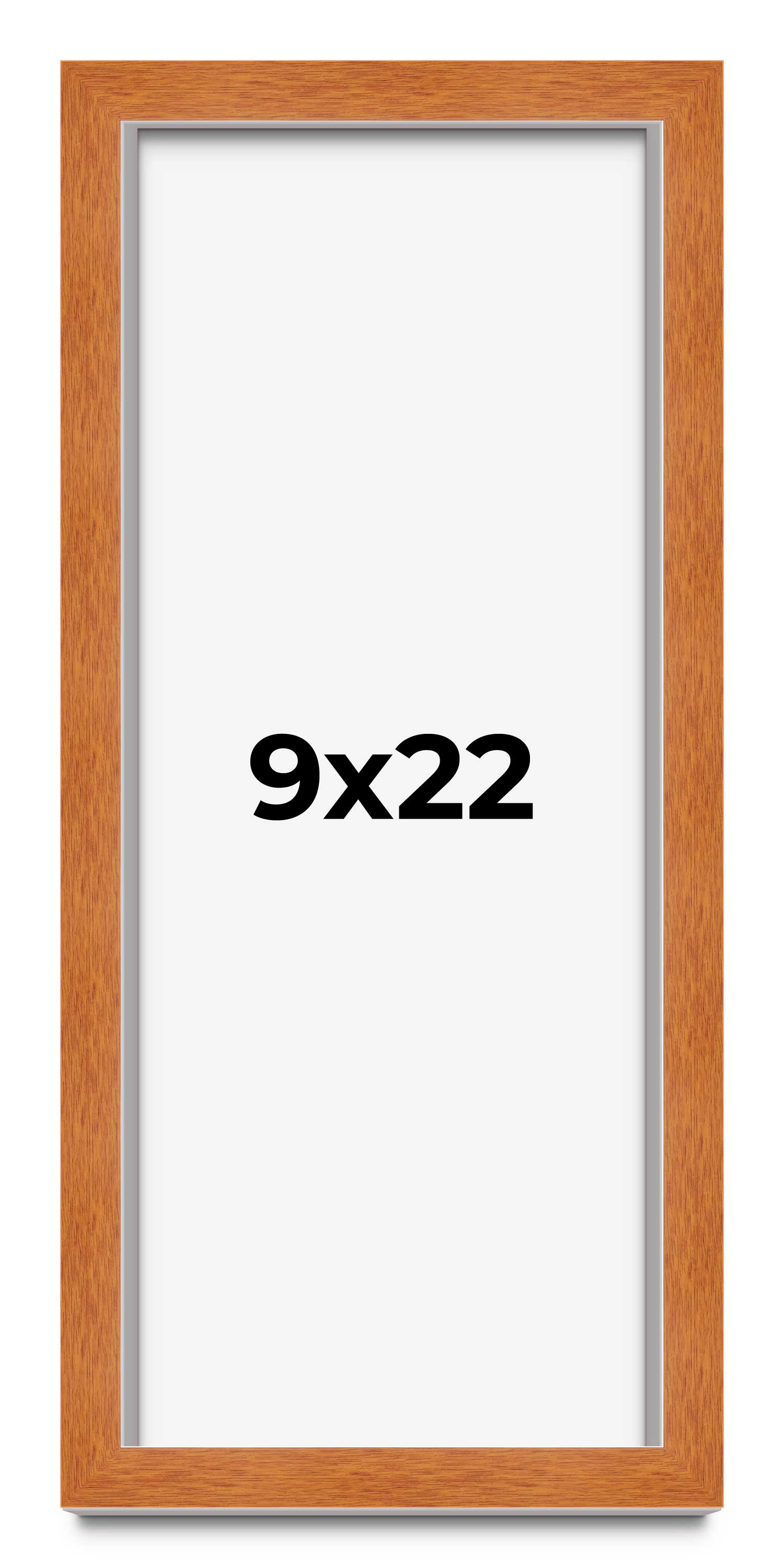 9×22 Shadow Box Frame Brown | 0.875 Inches Deep Real Wood Contemporary Shadowbox