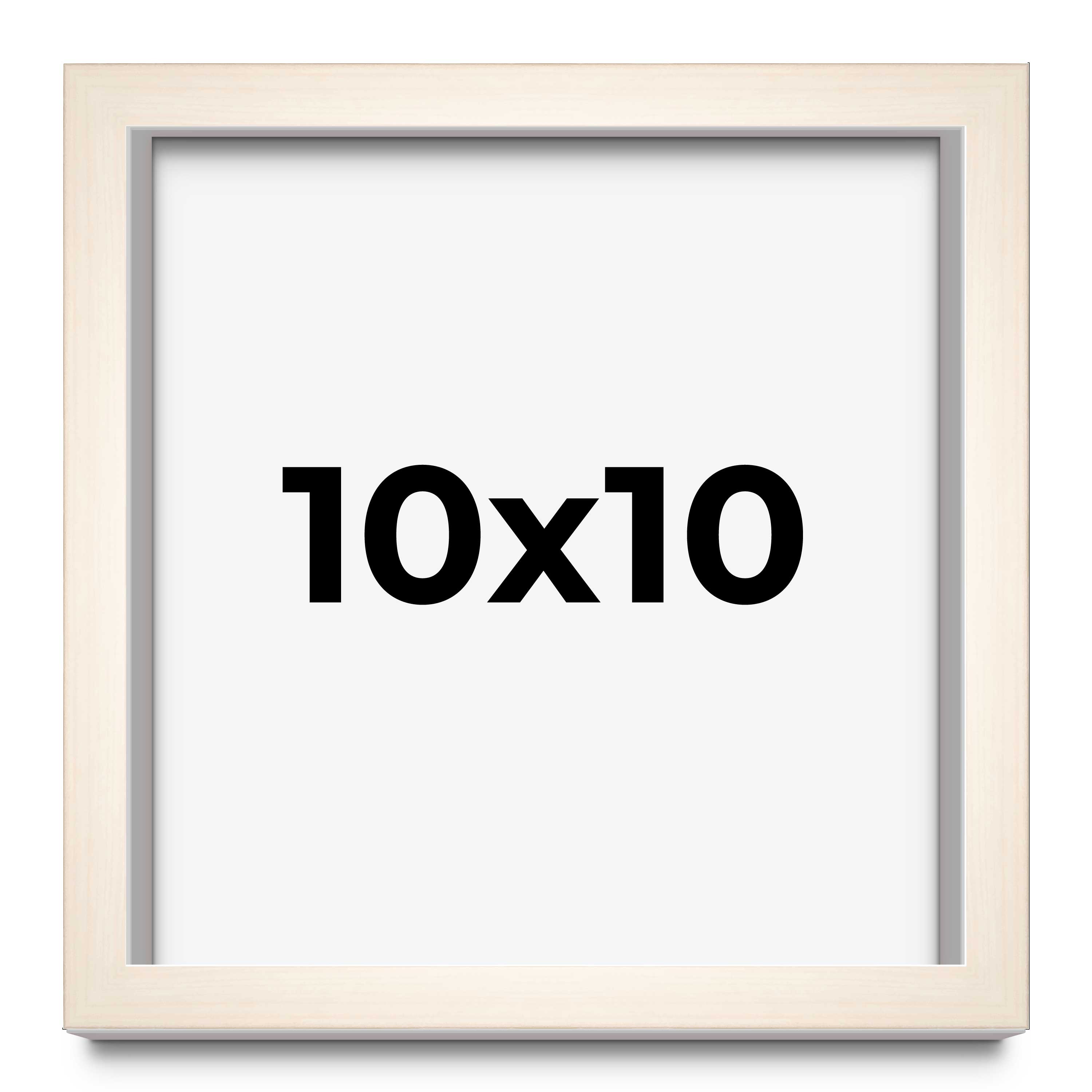 10x10 Frame White Wheat Solid Wood Picture Frame | Moulding Width 0.75 Inches main product image