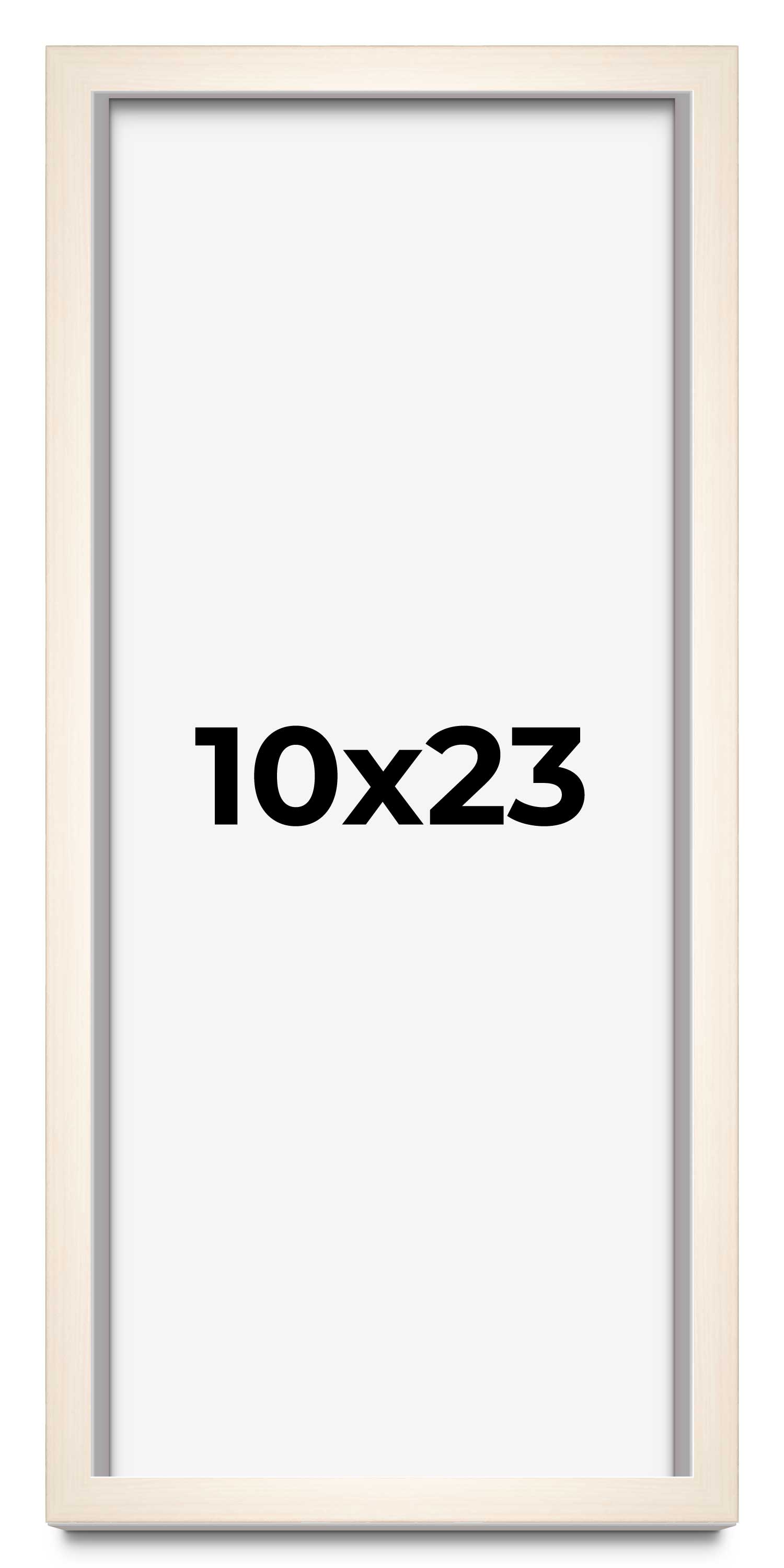 10×23 Shadow Box Cream of Wheat White Washed Display Frame | 0.875 Inches Deep S