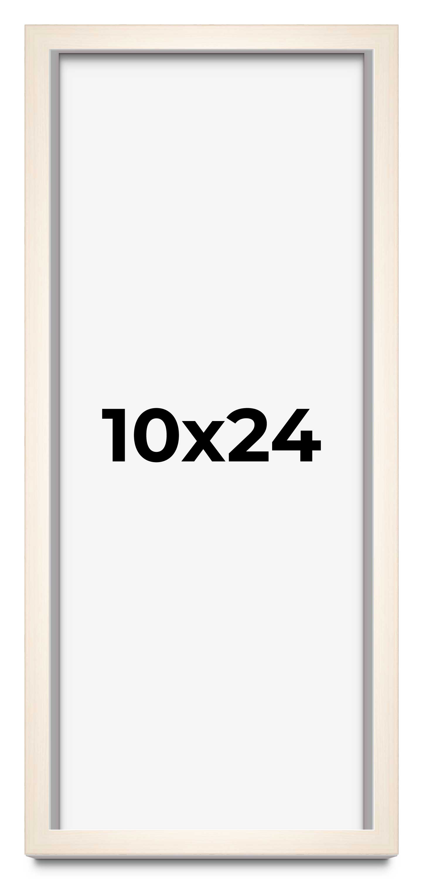 10x24 Rahmen White Wash Bilderrahmen Modern Fotorahmen UV Acryl, Säurefrei