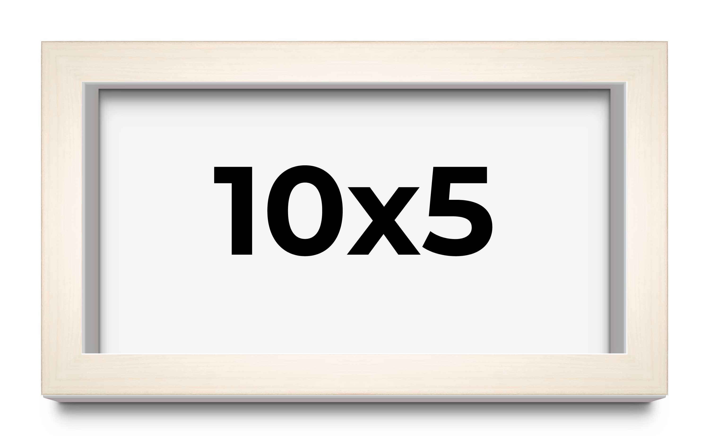 10×5 Frame White Wheat Solid Wood Picture Frame | Moulding Width 0.75 Inches | I