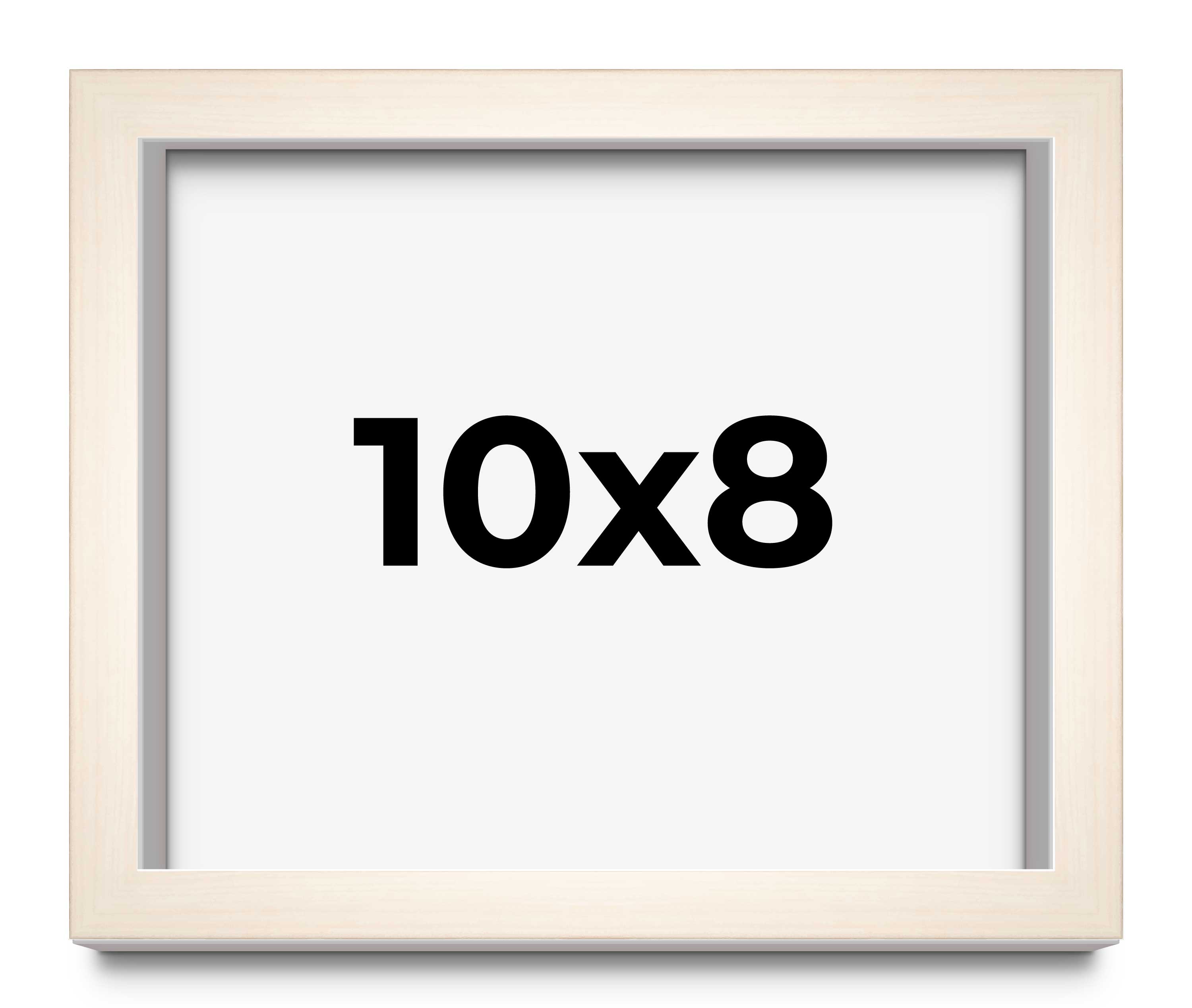 10×8 Shadow Box Cream of Wheat White Washed Display Frame | 0.875 Inches Deep So