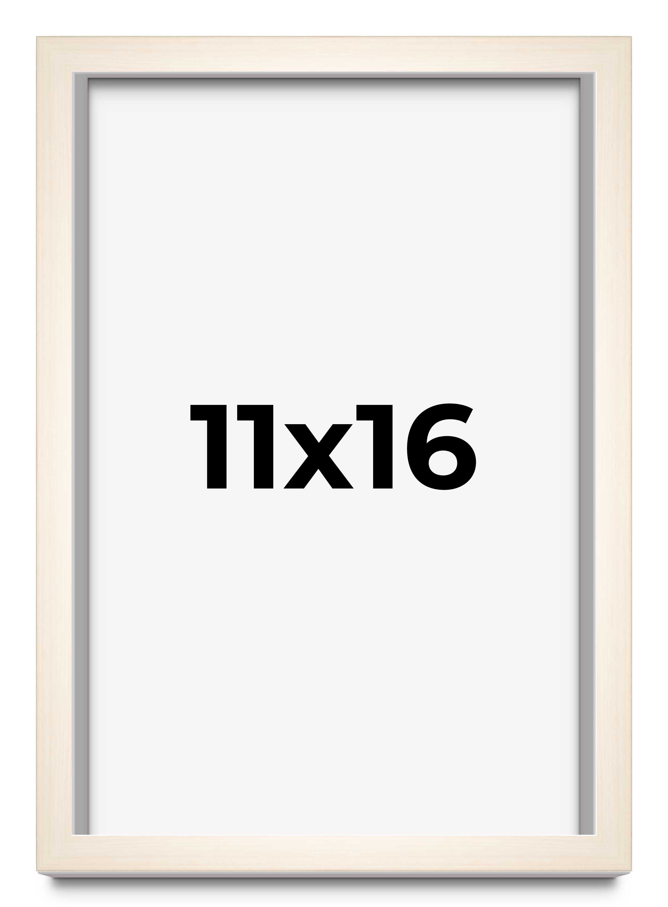 11×16 Frame White Wheat Solid Wood Picture Frame | Moulding Width 0.75 Inches |