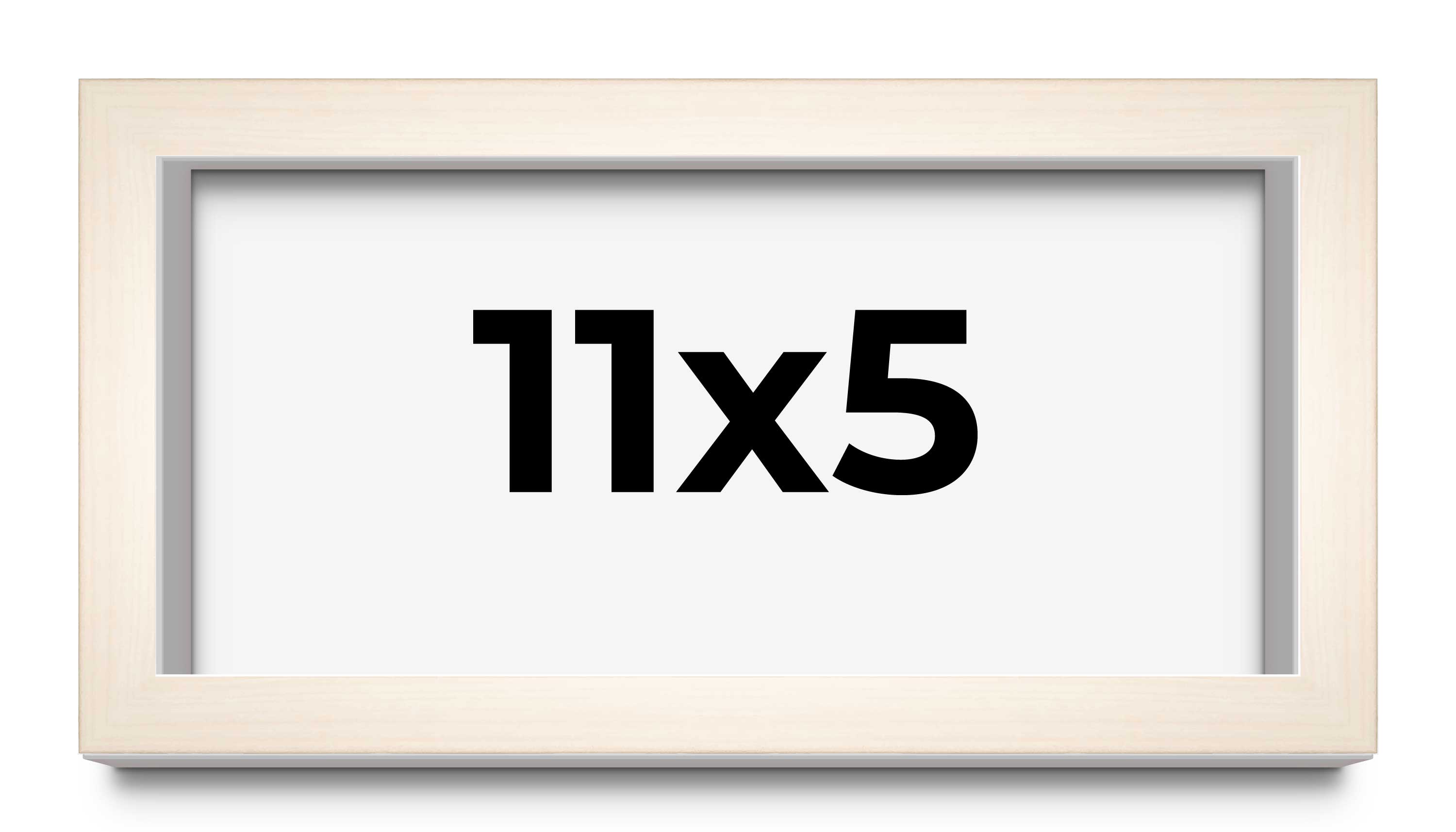 11x5 Frame White Wheat Solid Wood Picture Frame | Moulding Width 0.75 Inches | I main product image
