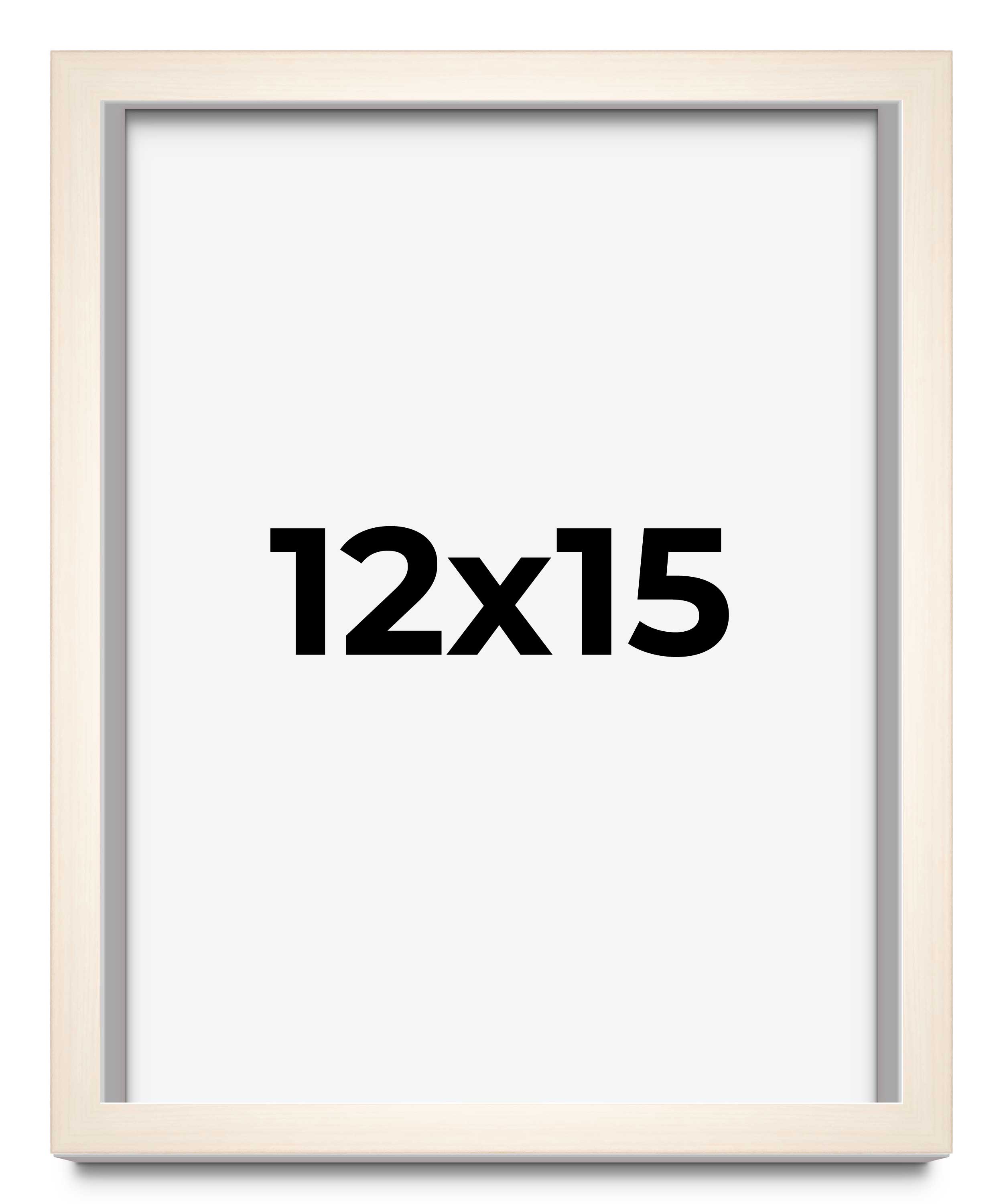 12×15 Frame White Wheat Solid Wood Picture Frame | Moulding Width 0.75 Inches |