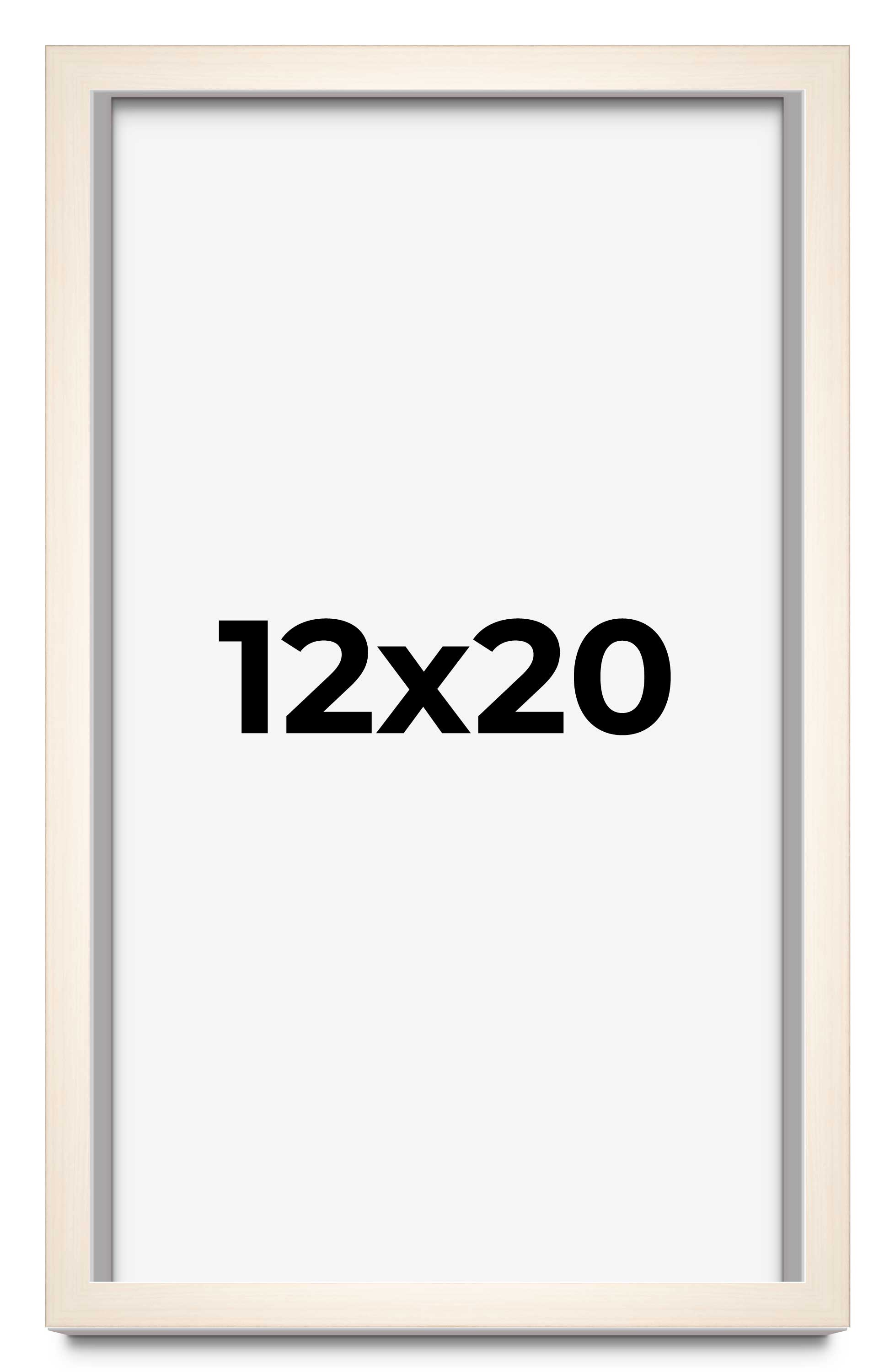 12x20 Frame White Wheat Solid Wood Picture Frame | Moulding Width 0.75 Inches main product image
