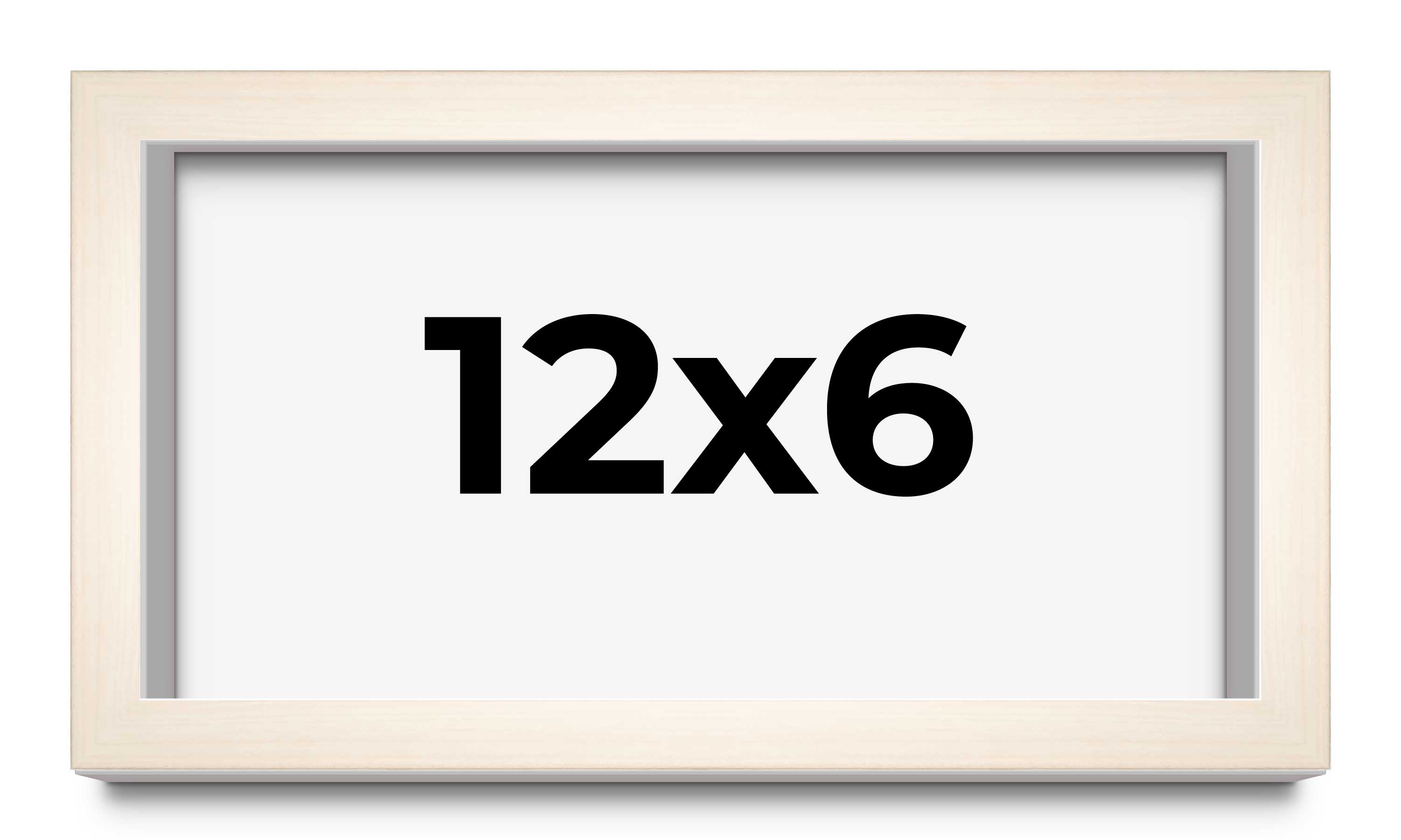 12x6 Rahmen White Wash Bilderrahmen Modern Fotorahmen UV Acryl, Säurefrei