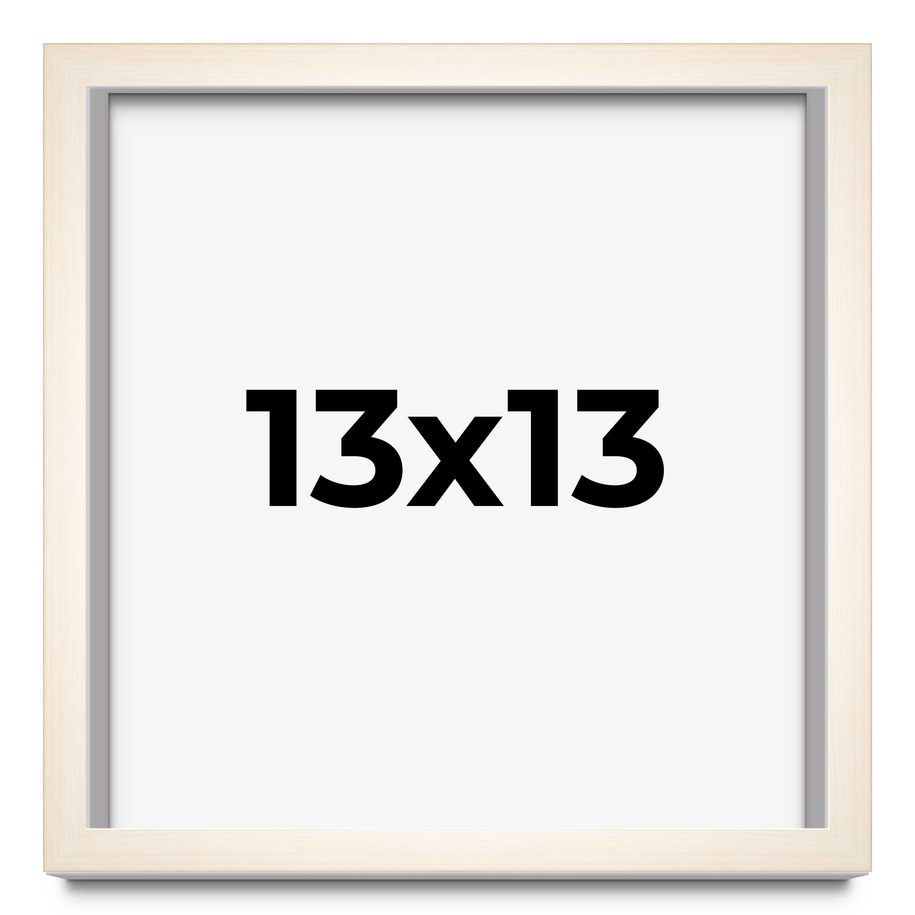 13x13 Frame White Wheat Solid Wood Picture Frame | Moulding Width 0.75 Inches main product image