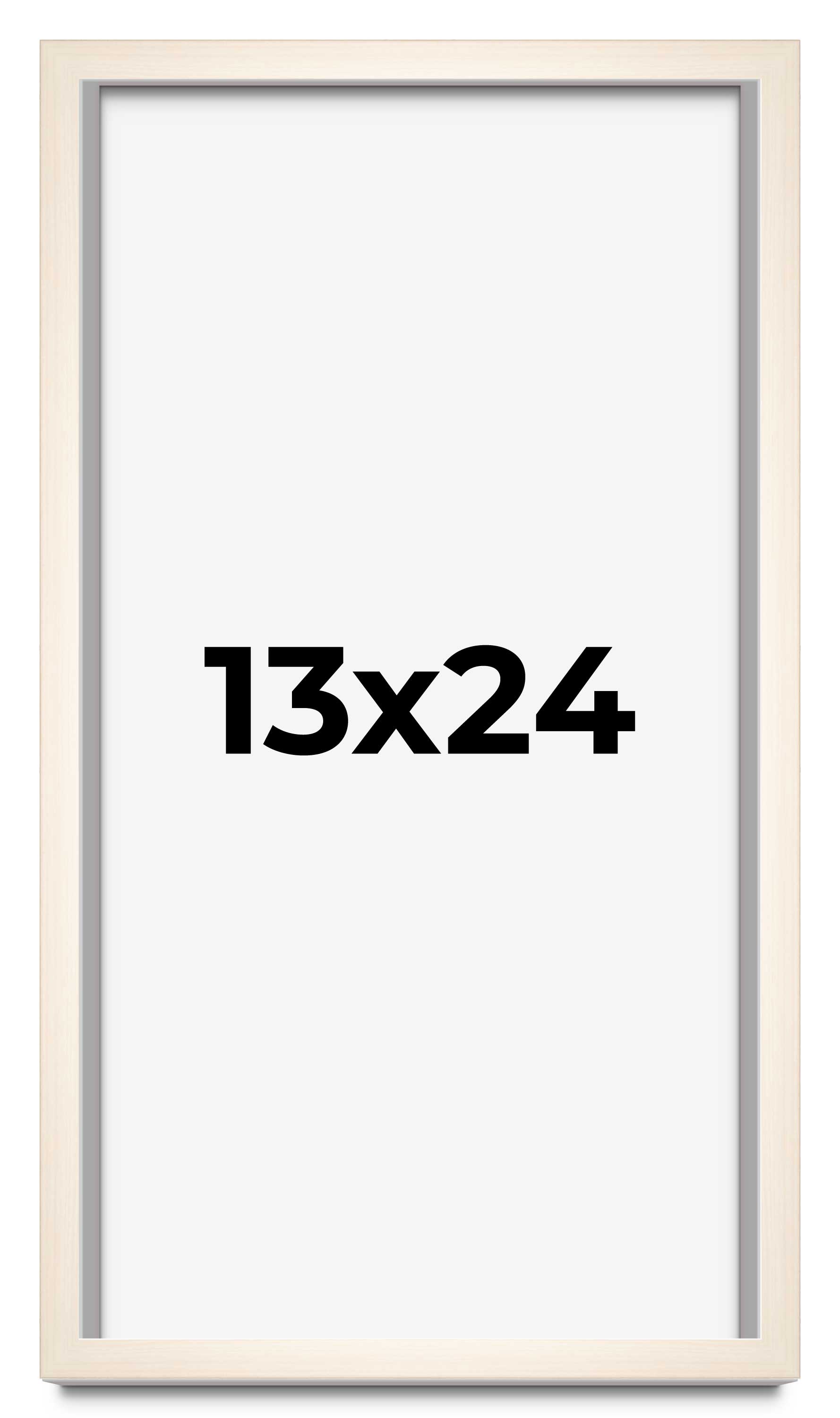 13x24 Frame White Wheat Solid Wood Picture Frame | Moulding Width 0.75 Inches |