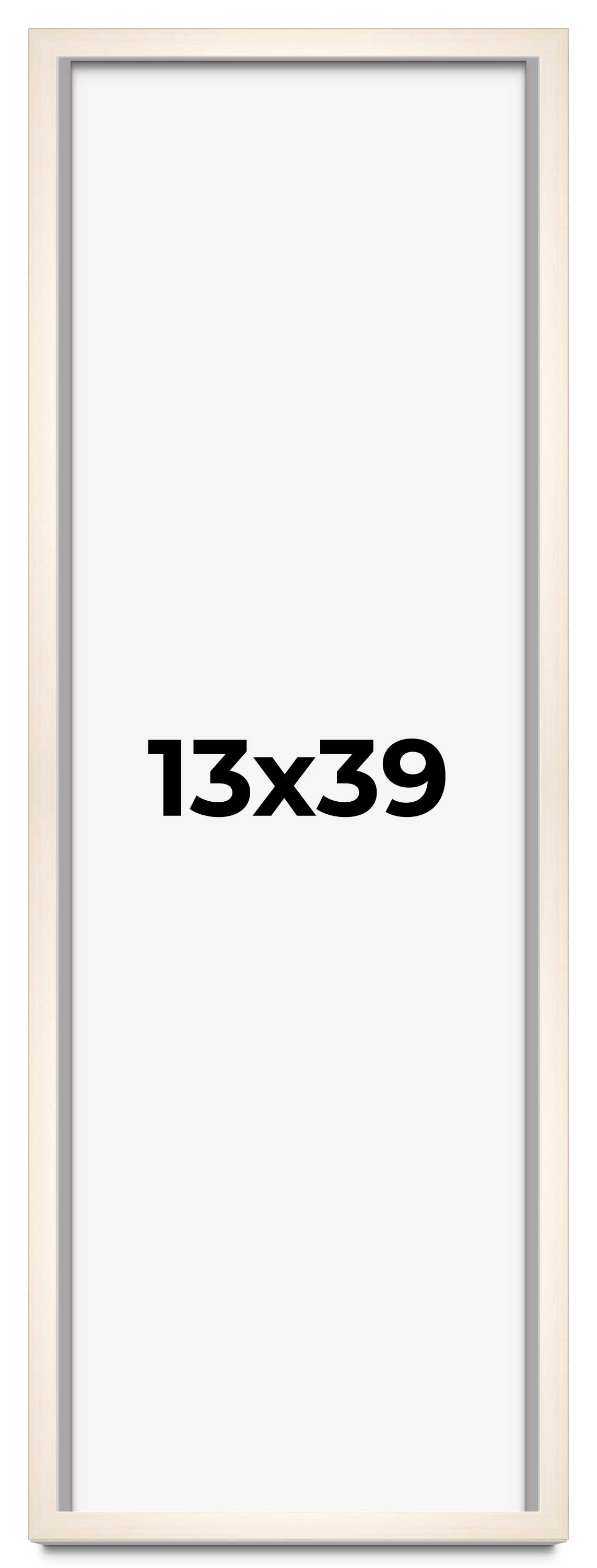 13×39 Frame White Wheat Solid Wood Picture Frame | Moulding Width 0.75 Inches |