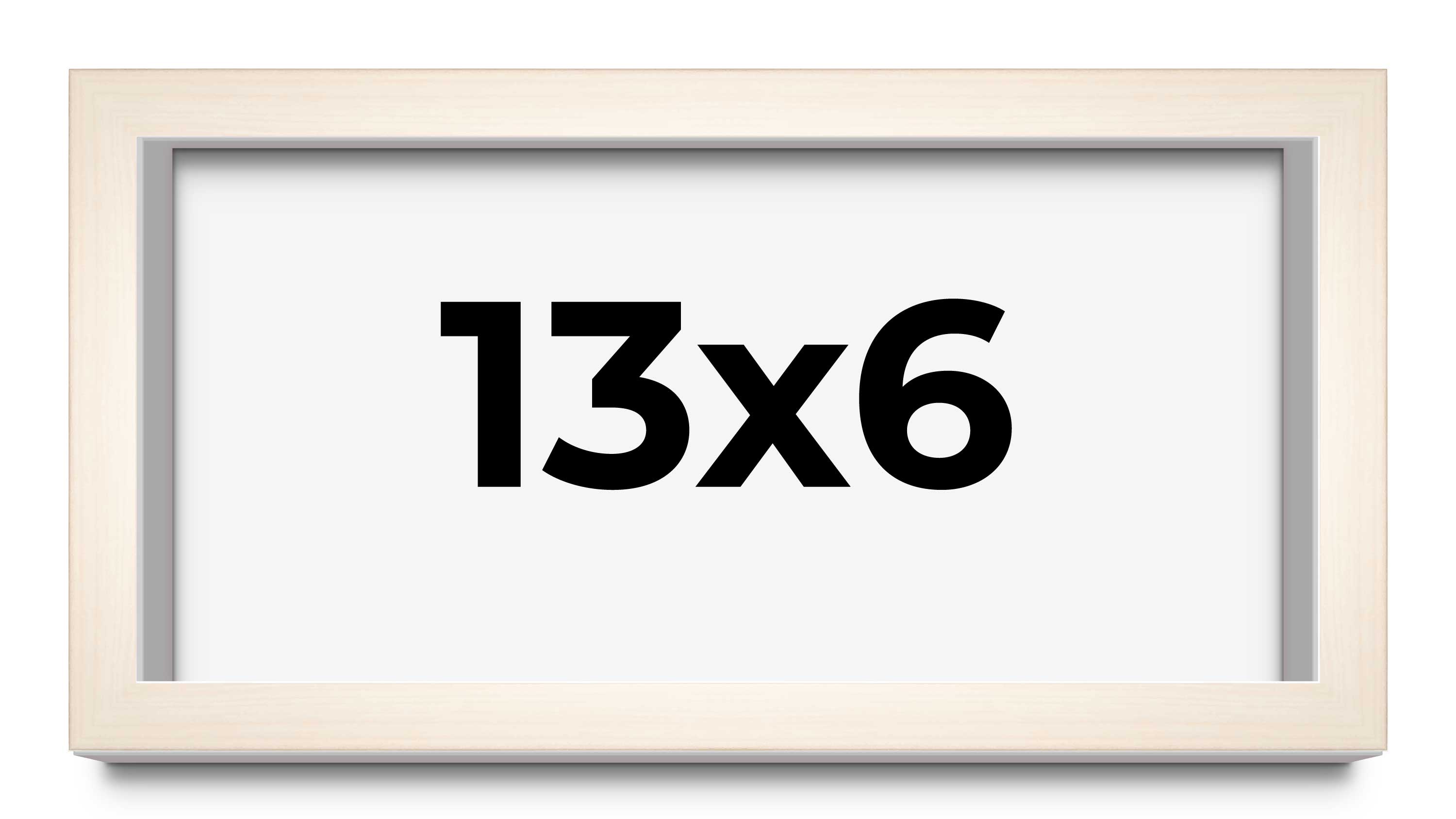 13×6 Frame White Wheat Solid Wood Picture Frame | Moulding Width 0.75 Inches | I