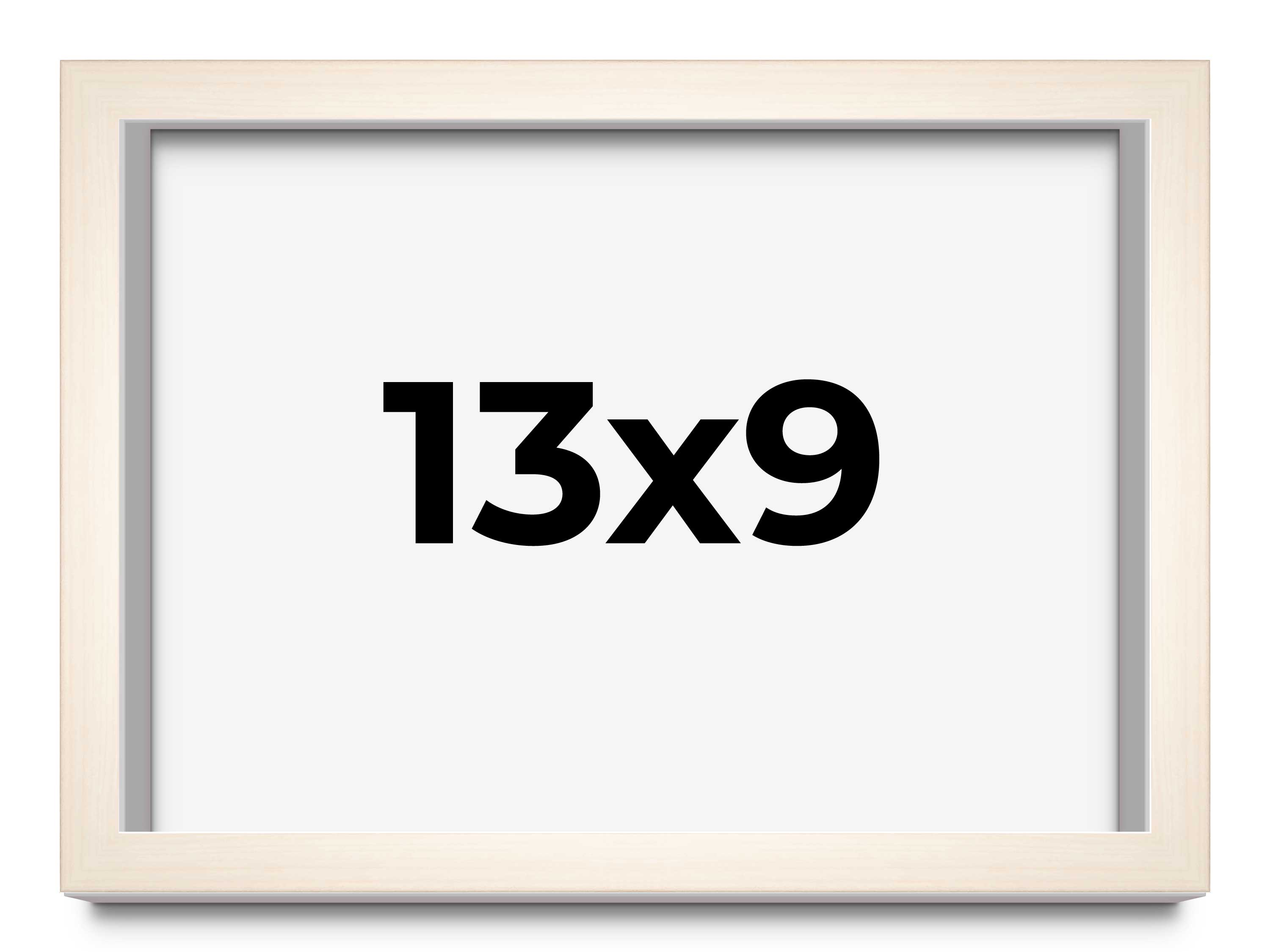 13×9 Frame White Wheat Solid Wood Picture Frame | Moulding Width 0.75 Inches | I