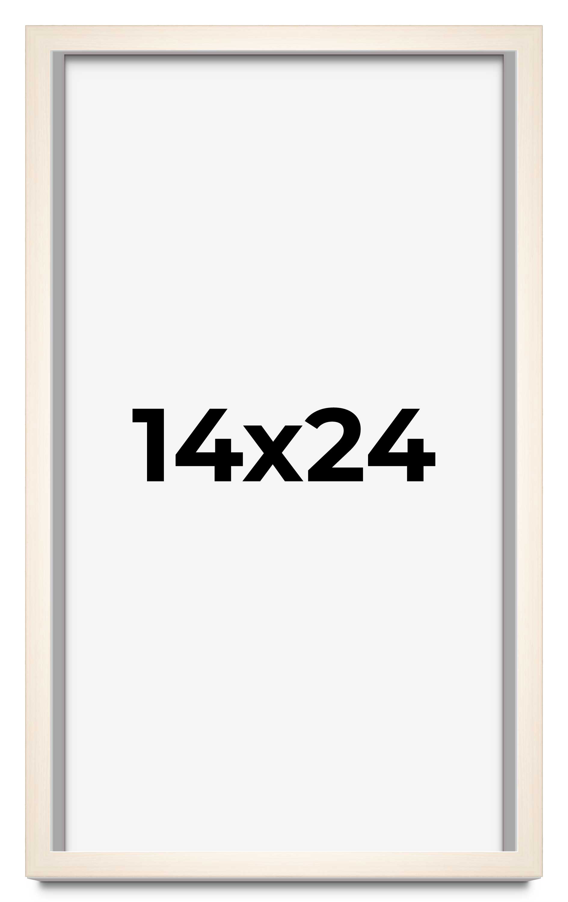 14×24 Frame White Wheat Solid Wood Picture Frame | Moulding Width 0.75 Inches |