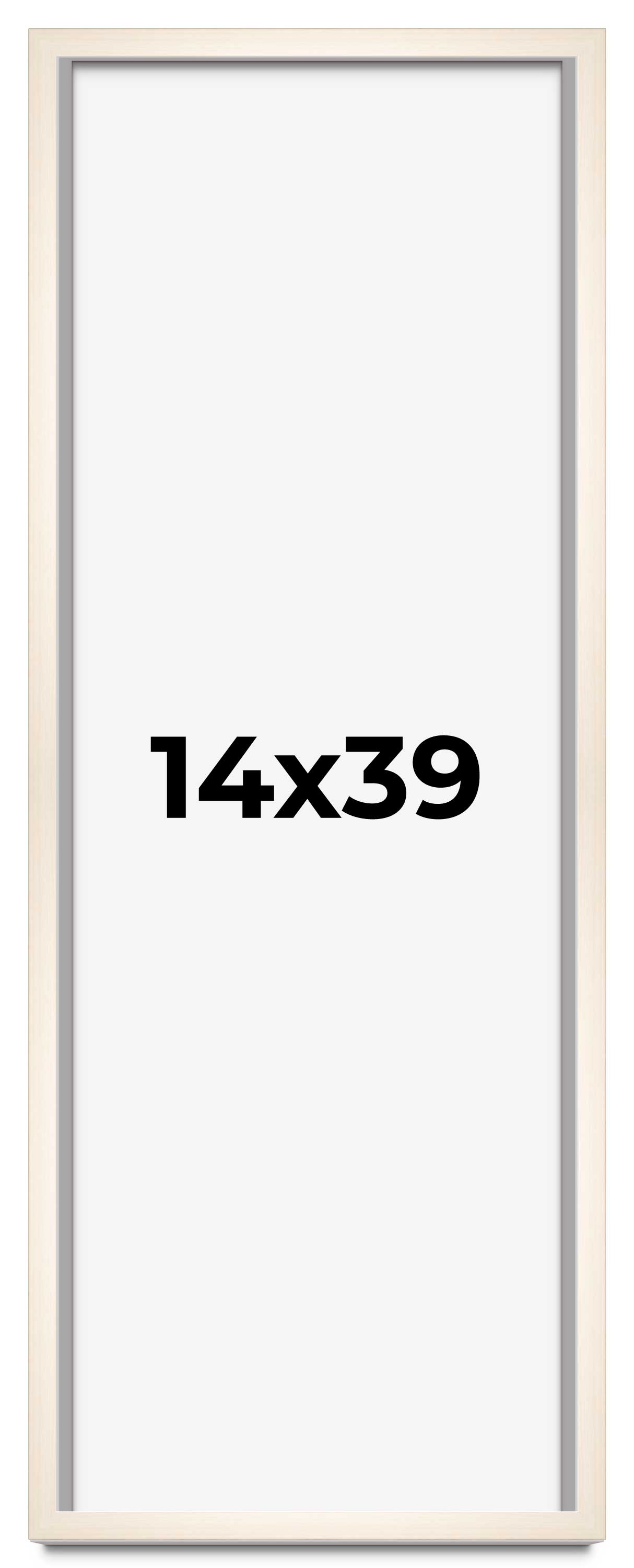 14×39 Frame White Wheat Solid Wood Picture Frame | Moulding Width 0.75 Inches |