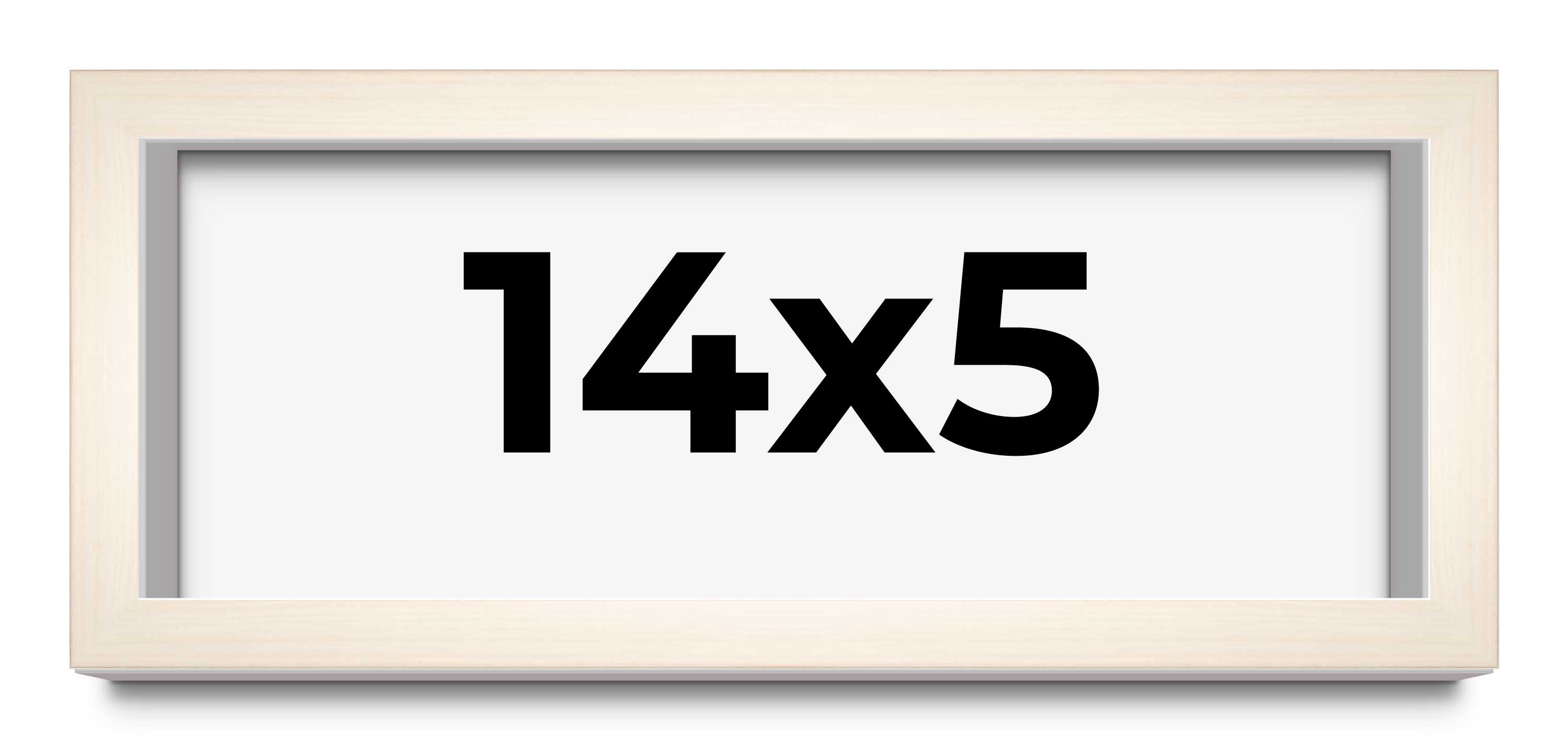 14×5 Frame White Wheat Solid Wood Picture Frame | Moulding Width 0.75 Inches | I