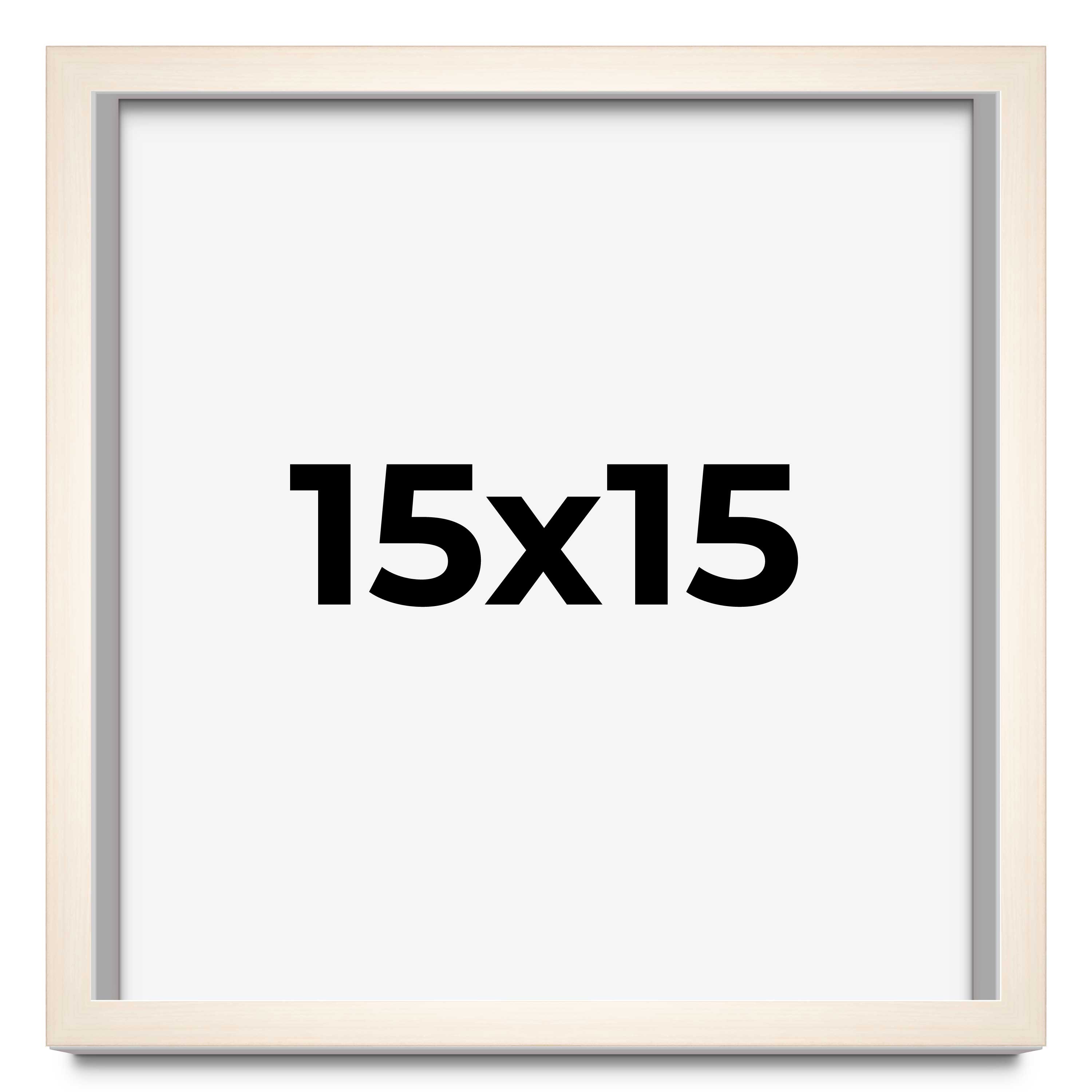 15x15 Frame White Wheat Solid Wood Picture Frame | Moulding Width 0.75 Inches main product image