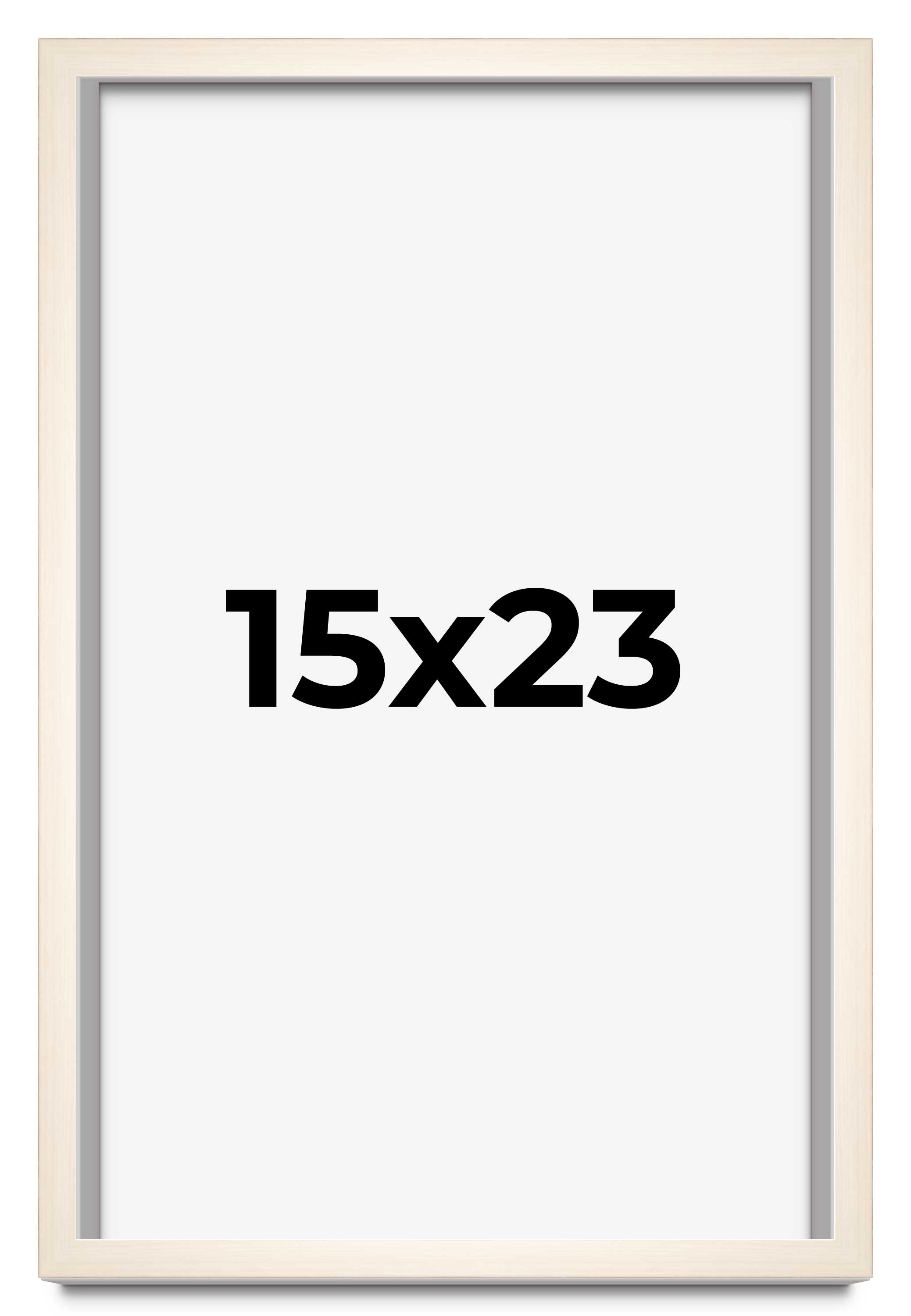 Bilderrahmen 15x23 Rahmen Weiß Weizen Massivholz | Leistenbreite 0,75 cm |