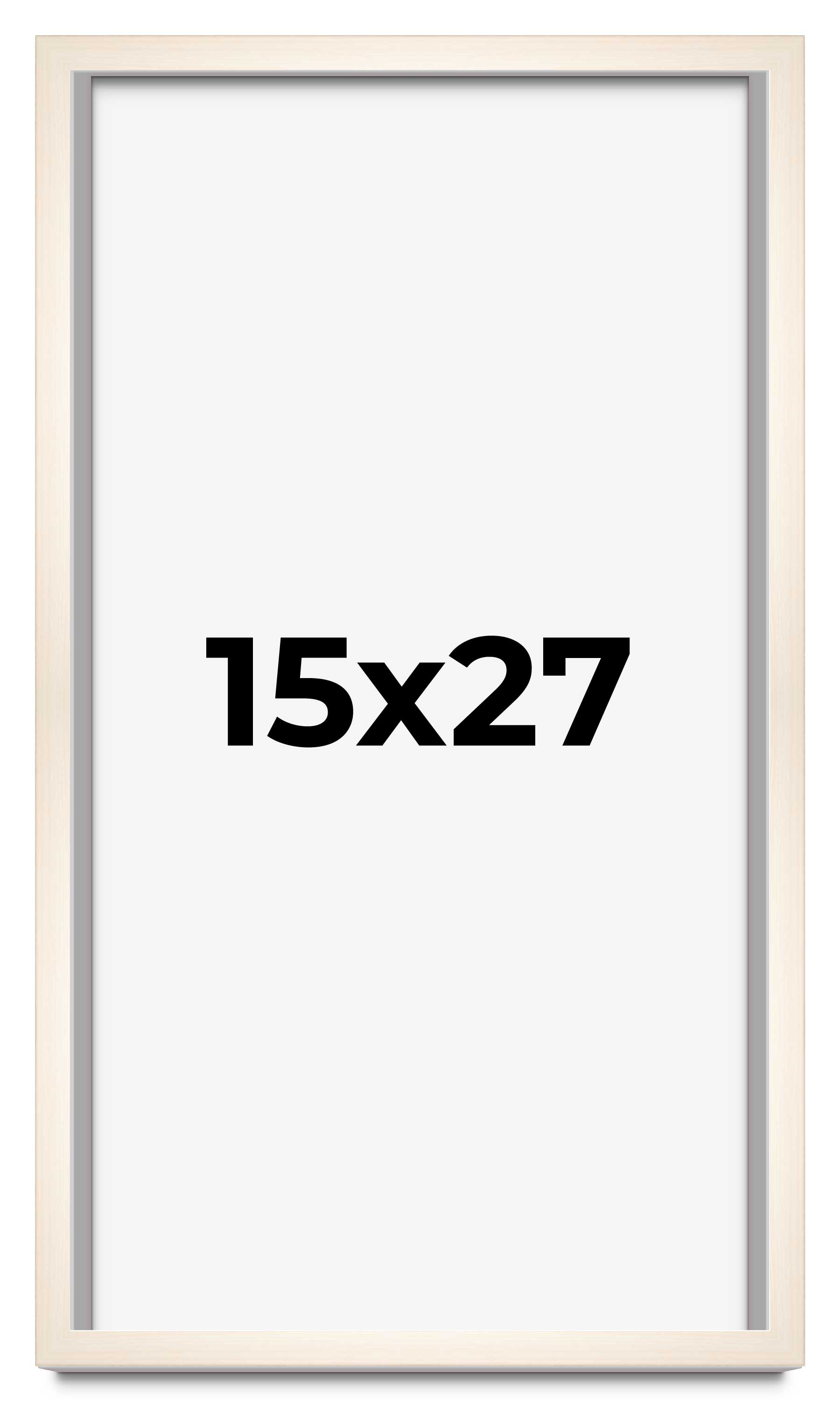 15x27 Frame White Wheat Solid Wood Picture Frame | Moulding Width 0.75 Inches main product image