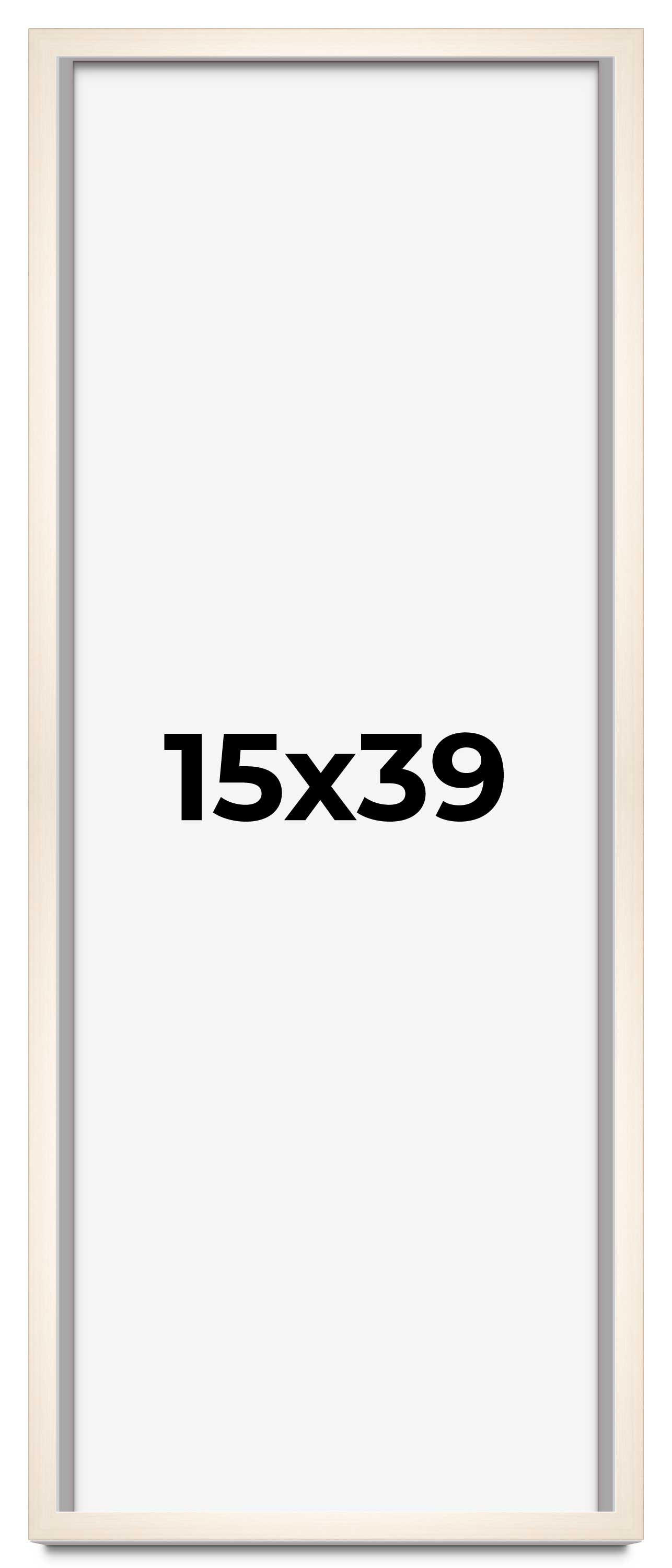 15×39 Frame White Wheat Solid Wood Picture Frame | Moulding Width 0.75 Inches |