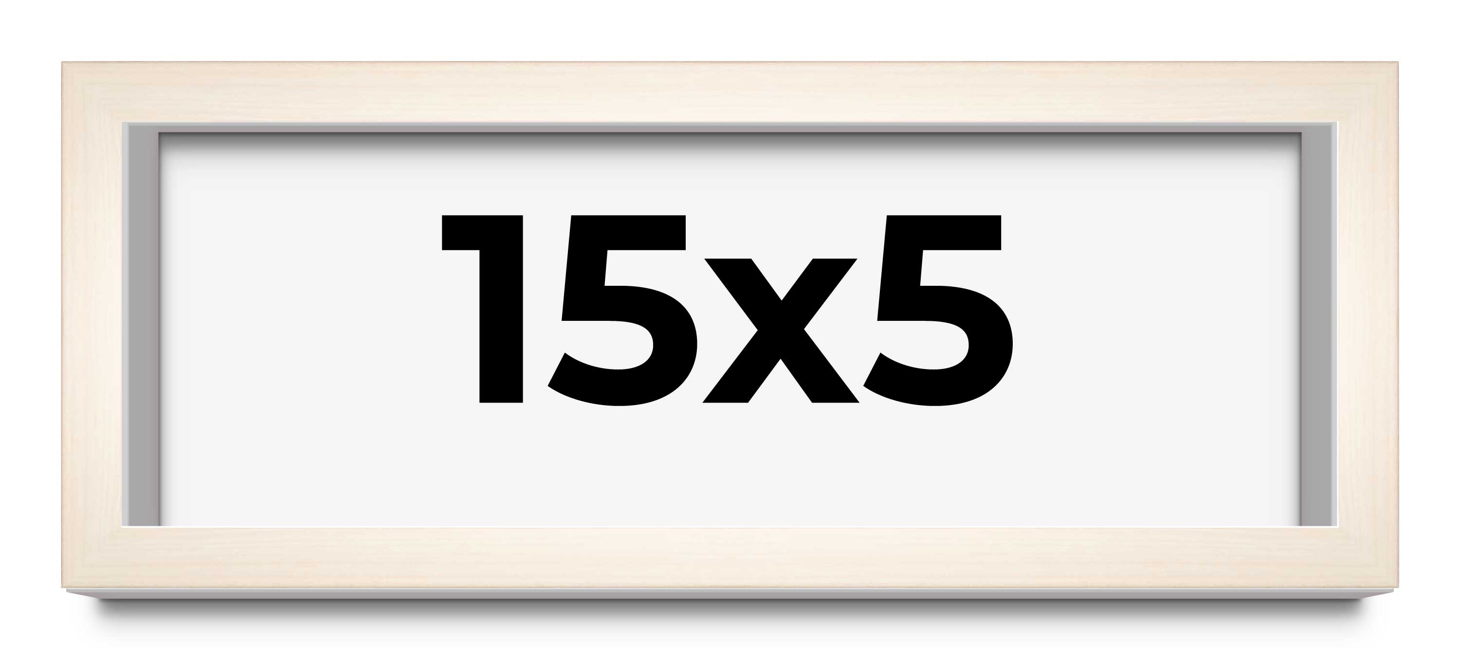15x5 Frame White Wheat Solid Wood Picture Frame | Moulding Width 0.75 Inches | I main product image