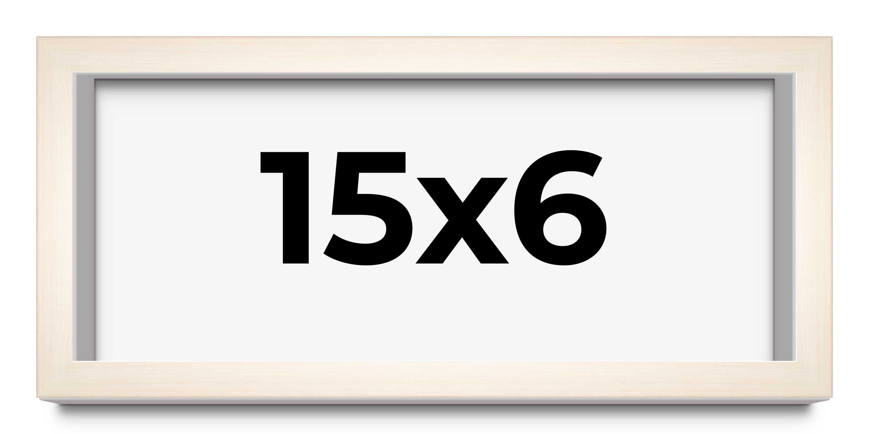 15×6 Frame White Wheat Solid Wood Picture Frame | Moulding Width 0.75 Inches | I