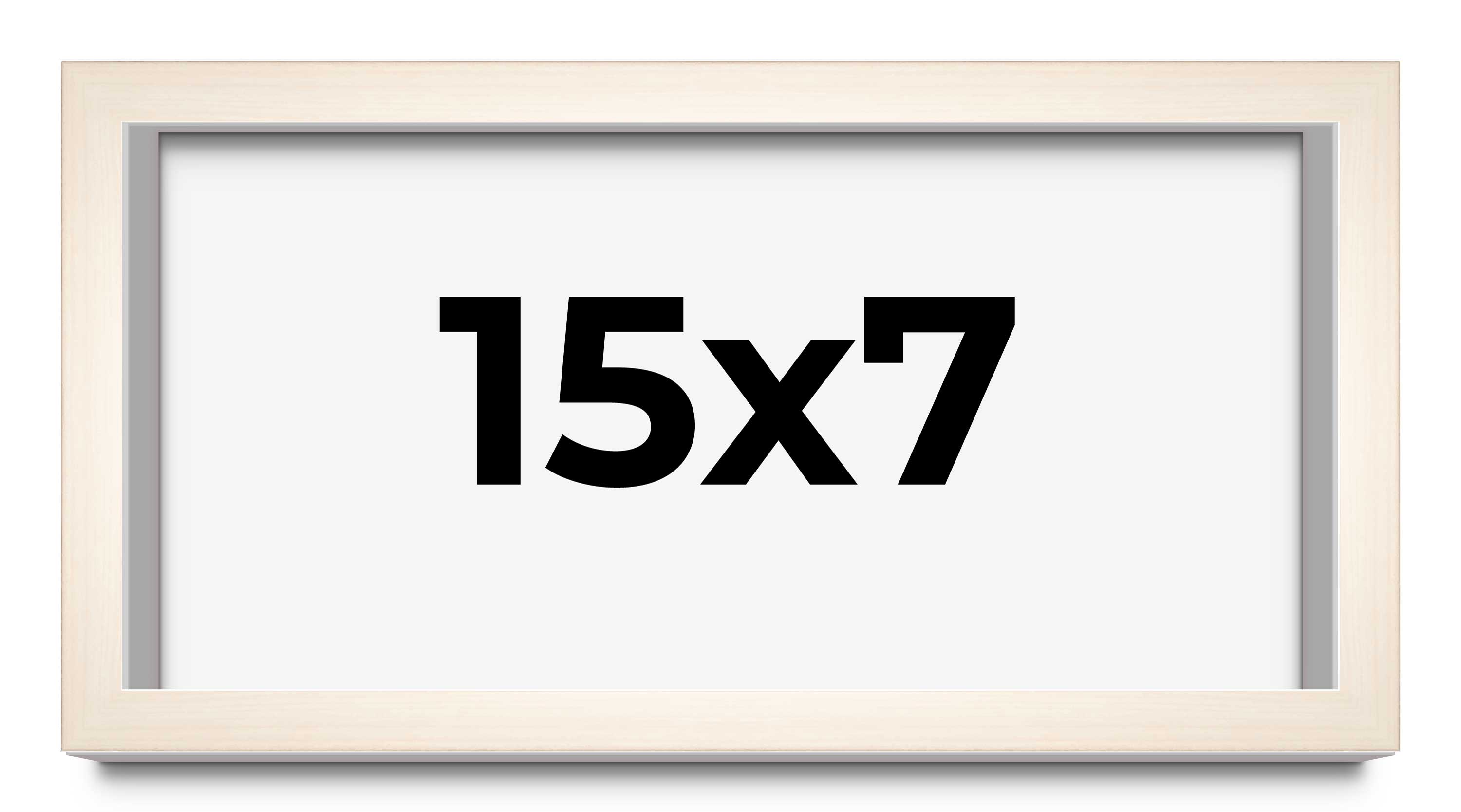 15×7 Frame White Wheat Solid Wood Picture Frame | Moulding Width 0.75 Inches | I